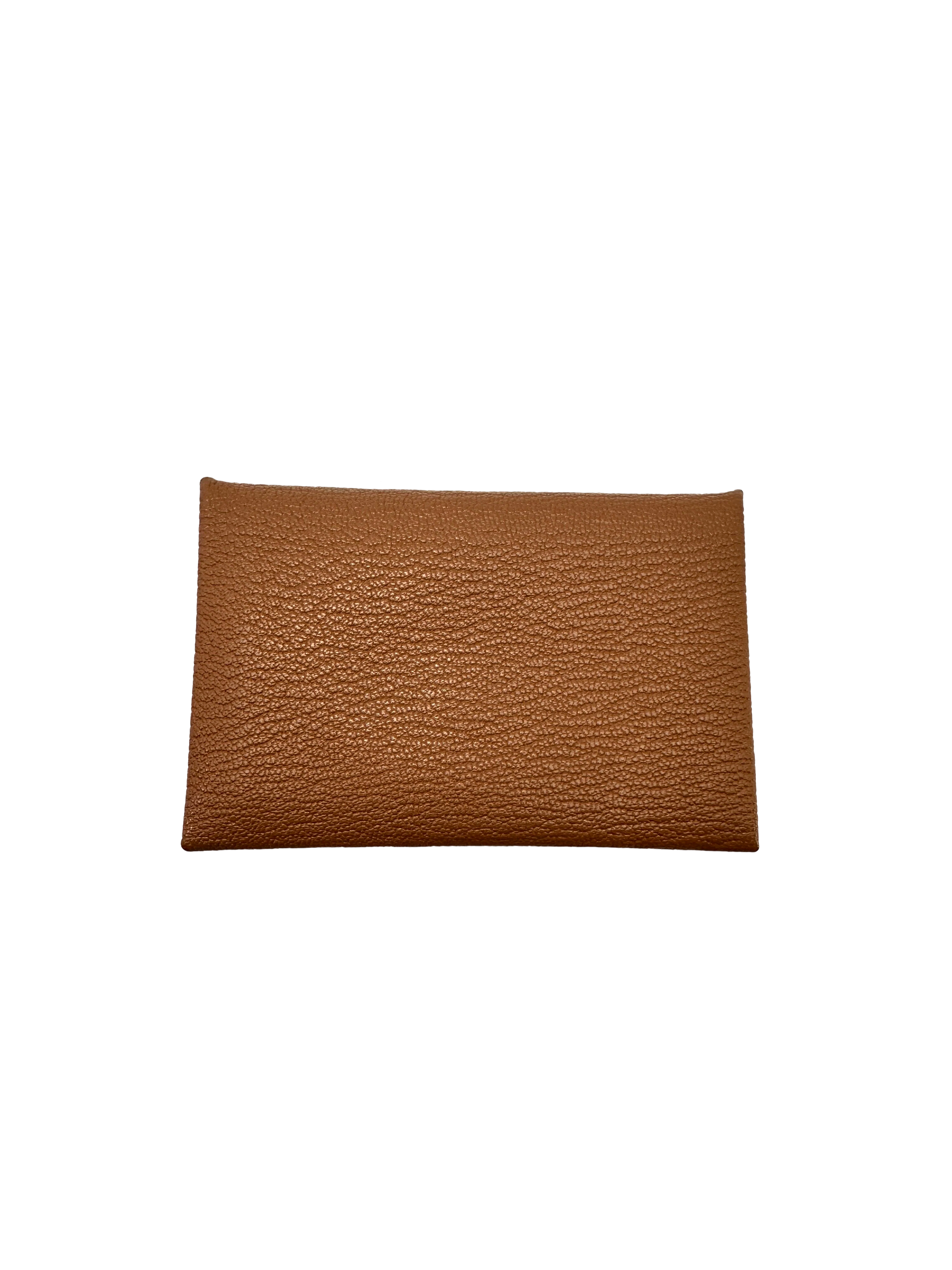 Hermes Brown Leather Card Holder HR170