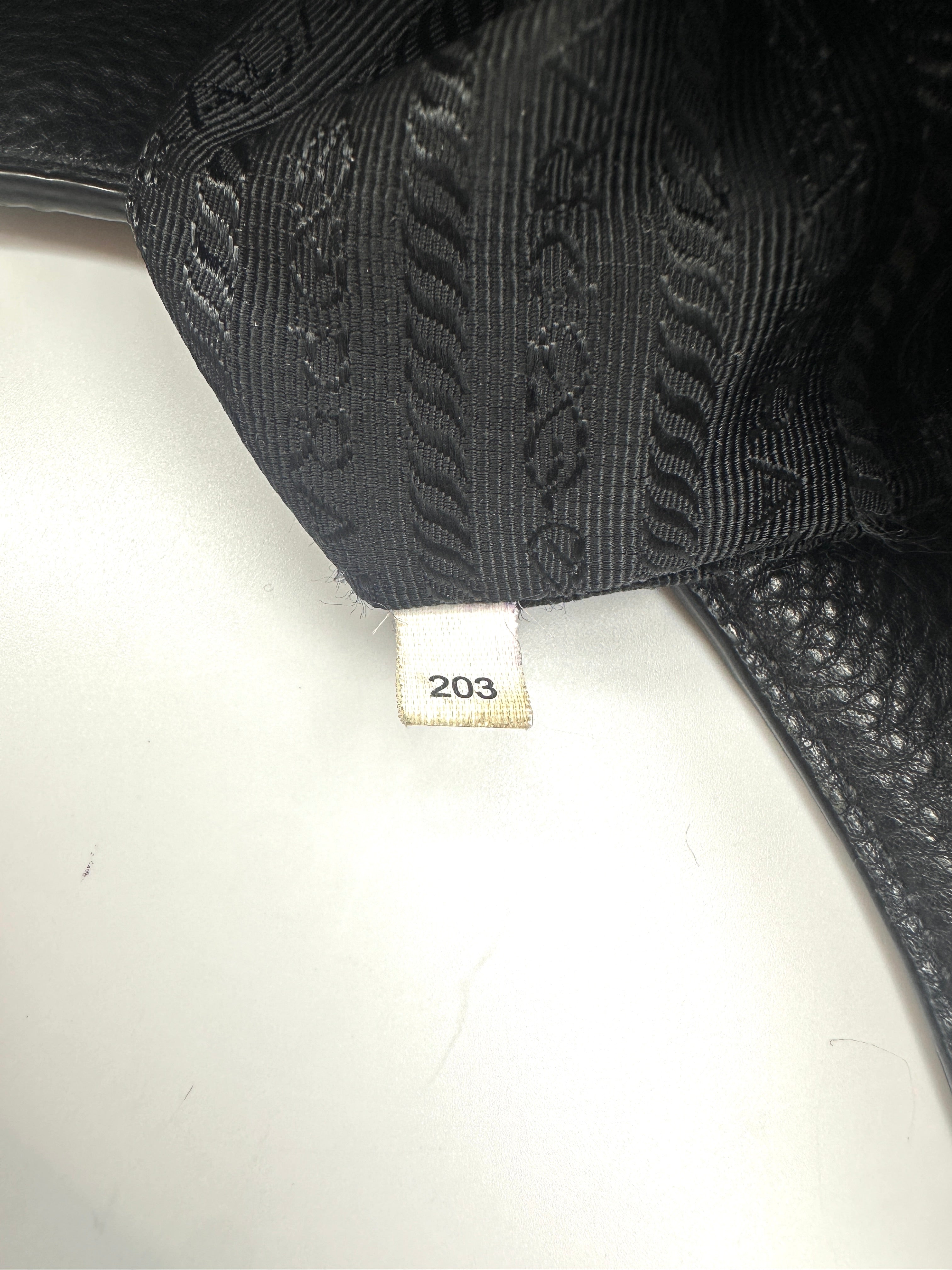 Prada Vitello Phenix Black Leather Hobo Bag PR555