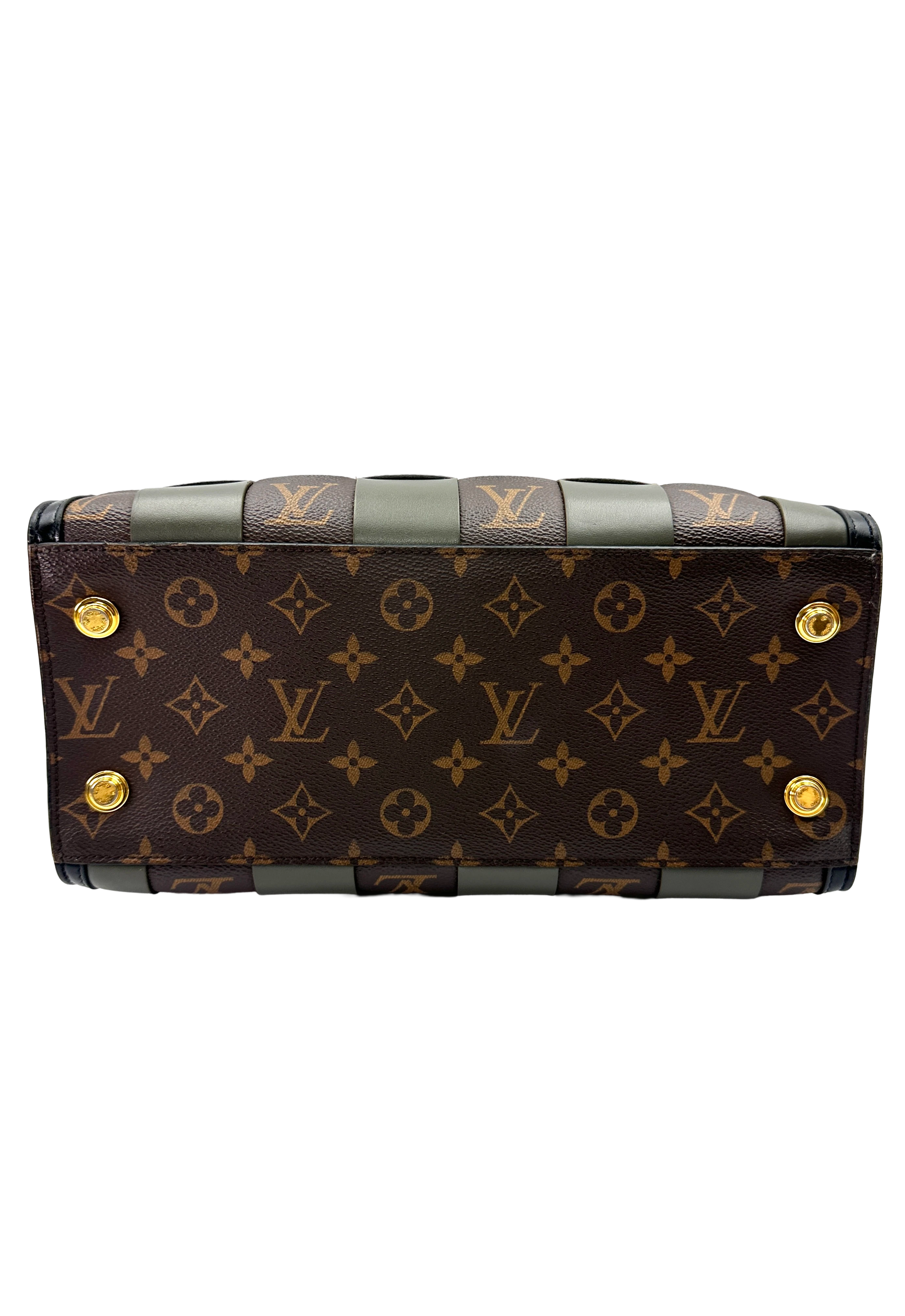 Louis Vuitton City Steamer Pink/Green Damier Tressage Leather Handle Bag LV3312