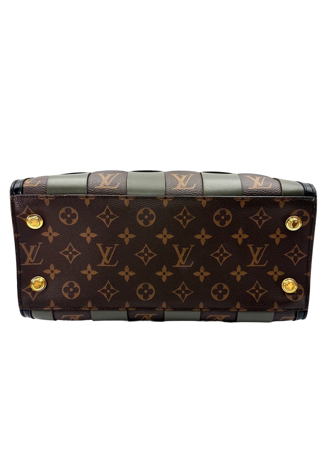 Louis Vuitton City Steamer Pink/Green Damier Tressage Leather Handle Bag LV3312