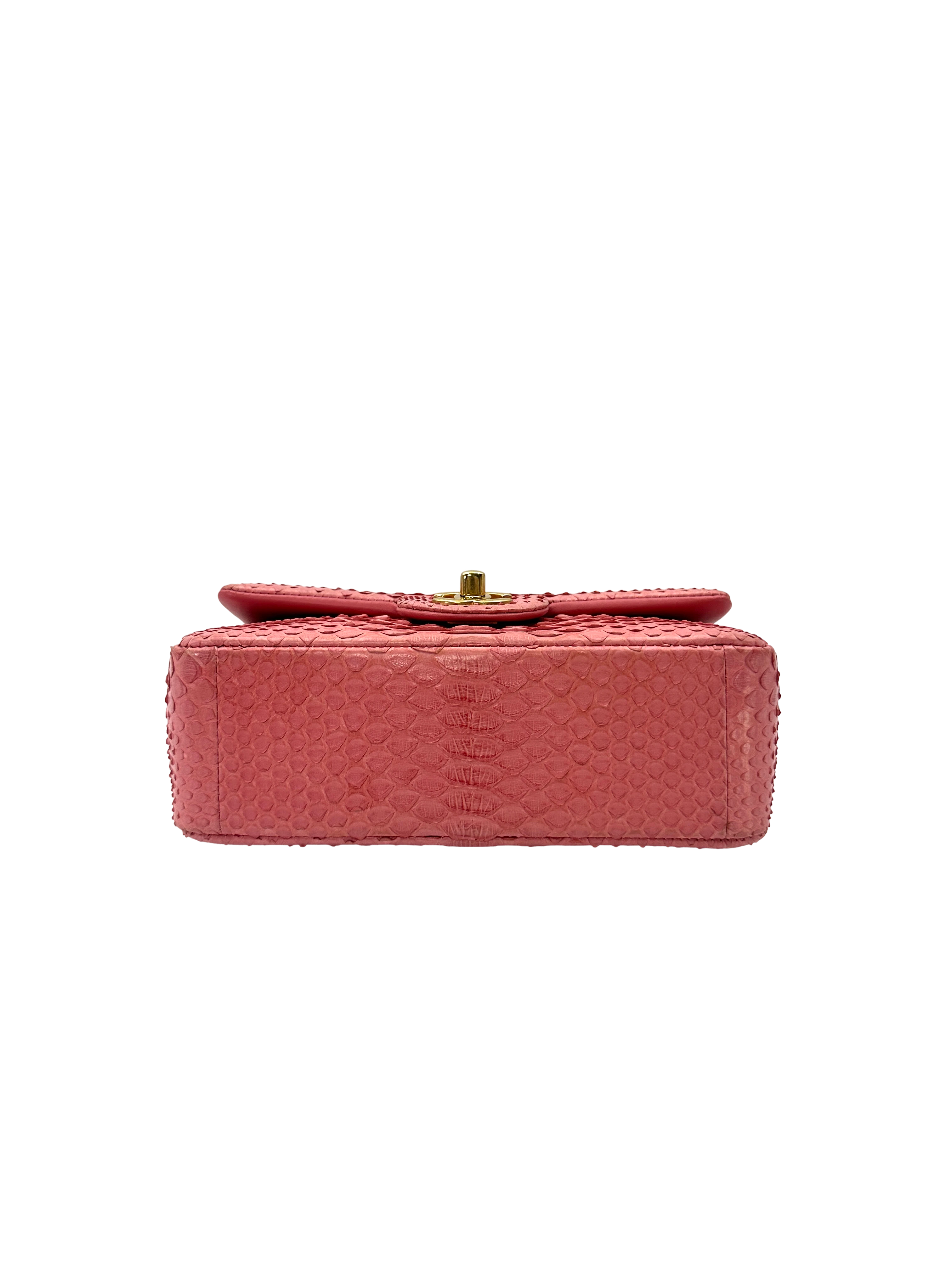 Chanel Classic Flap Pink Python Leather Mini Shoulder Bag(20***93) CC2537