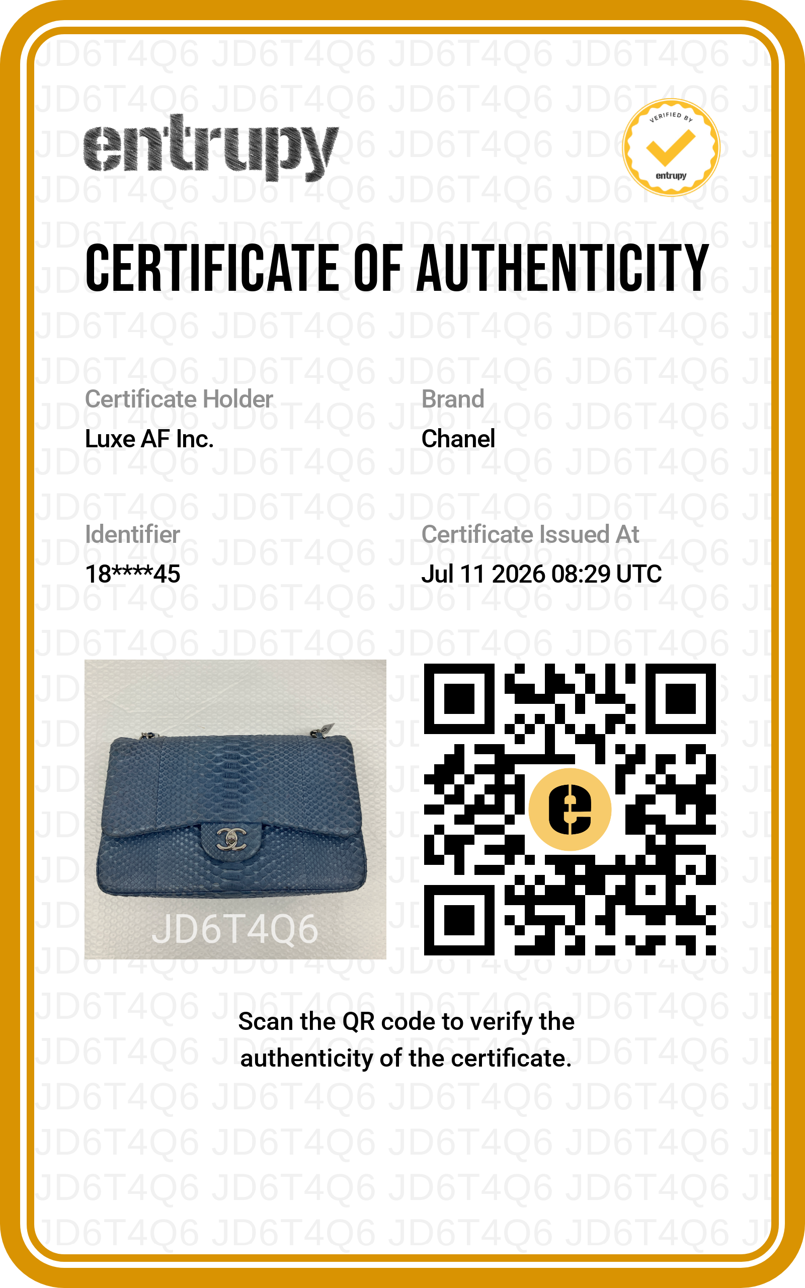 Chanel Classic Flap Blue Python Leather Jumbo Shoulder Bag(18***45) CC2553