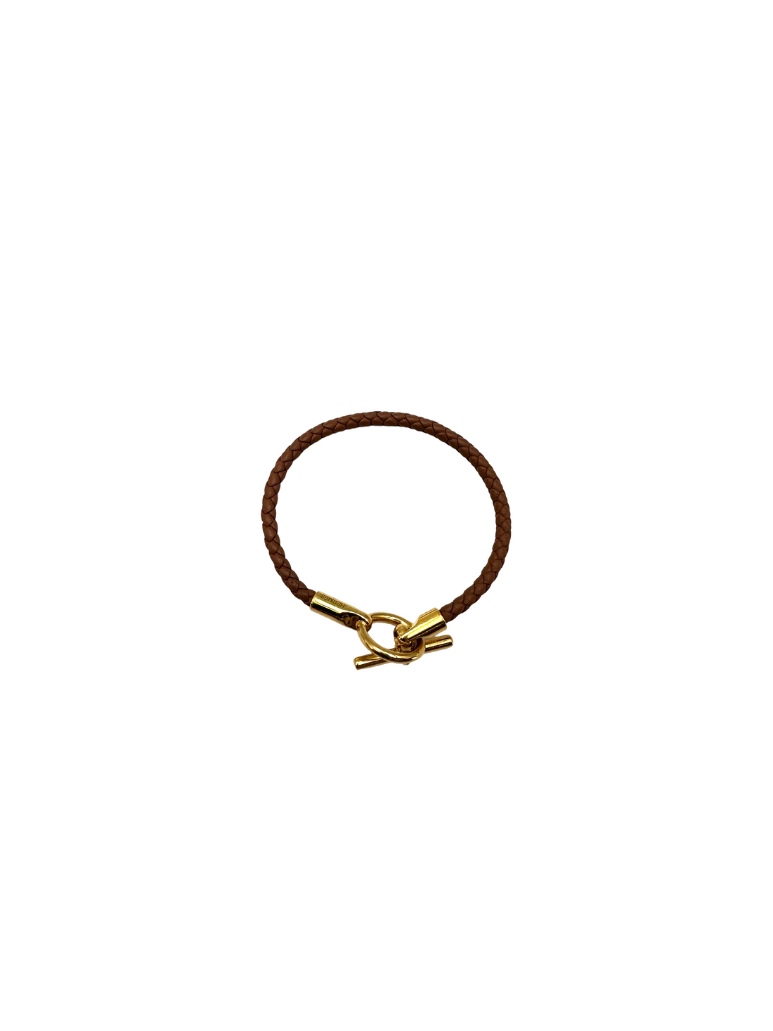 Hermes Glenan H Braided Leather Bracelet HR173