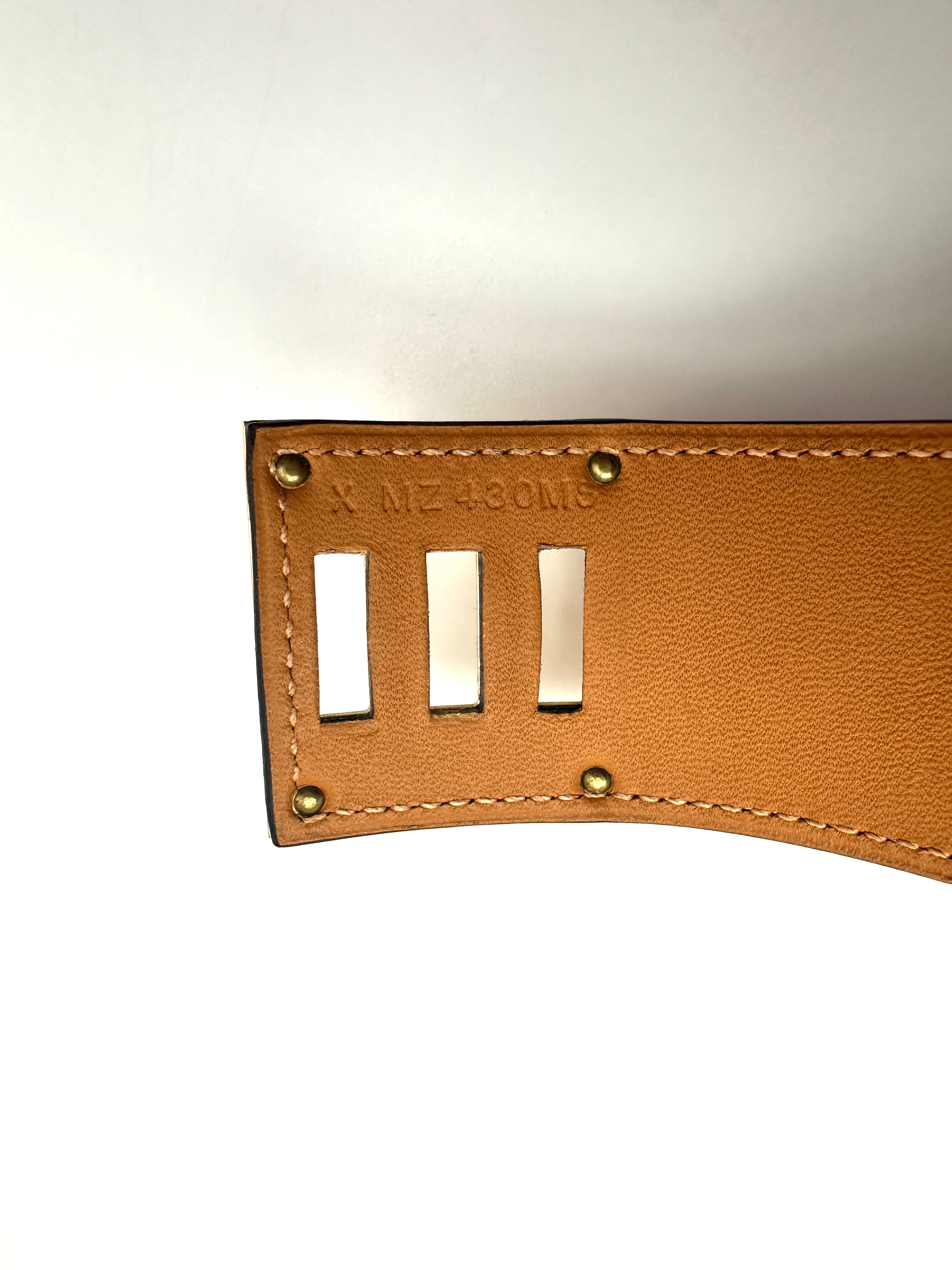 Hermes Kelly Dog Brown Leather Bracelet HR172