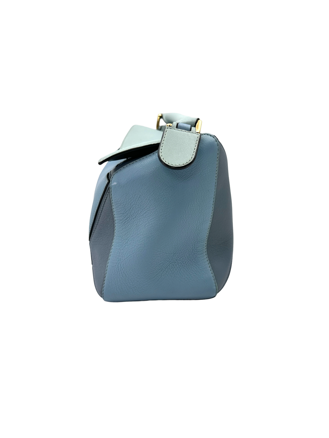 Loewe Puzzle Blue Leather Medium Size Shoulder Bag LW100