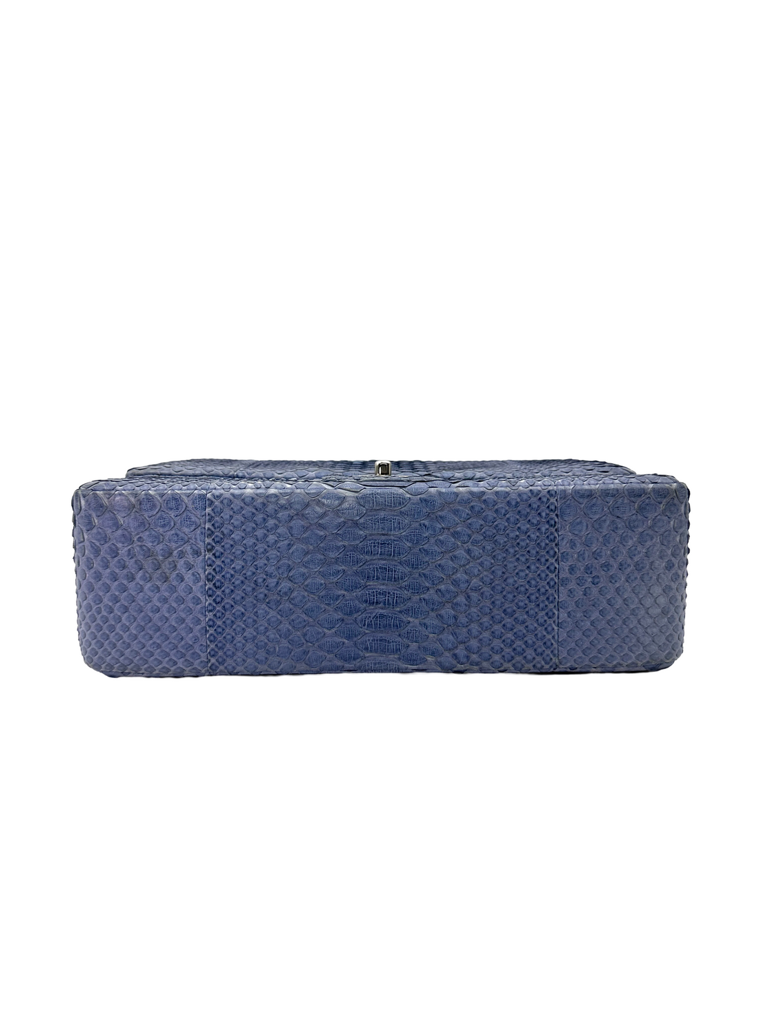 Chanel Classic Flap Blue Python Leather Jumbo Shoulder Bag(18***45) CC2553
