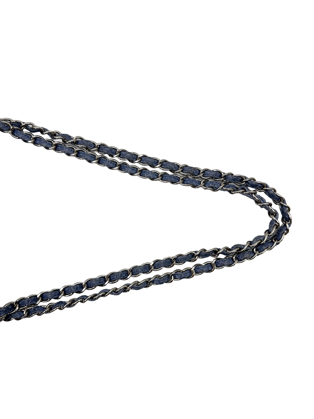 Chanel Classic Flap Blue Python Leather Jumbo Shoulder Bag(18***45) CC2553