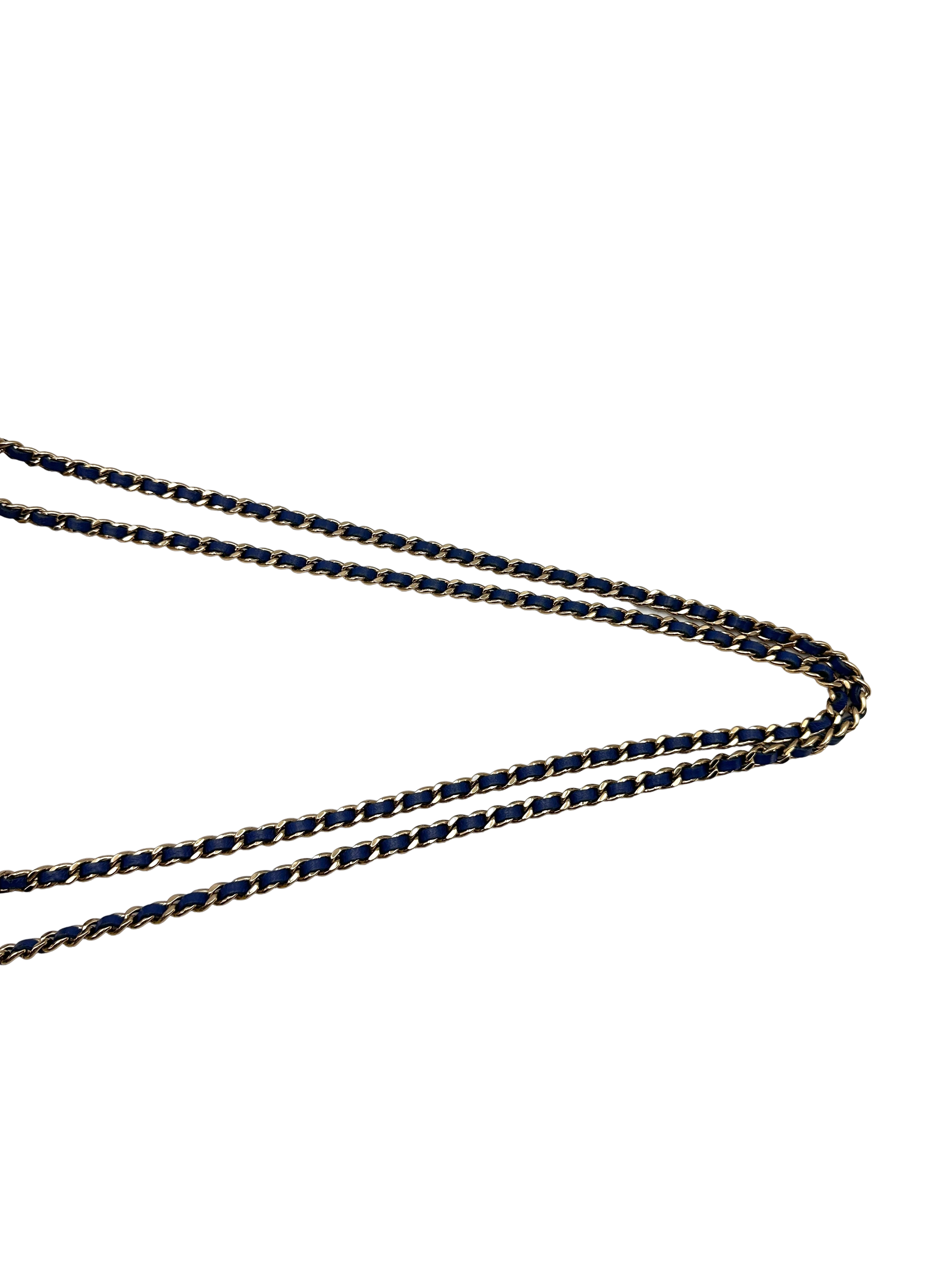 Chanel Trendy CC Blue Chevron Quilted Leather Wallet On Chain(26***48) CC2538