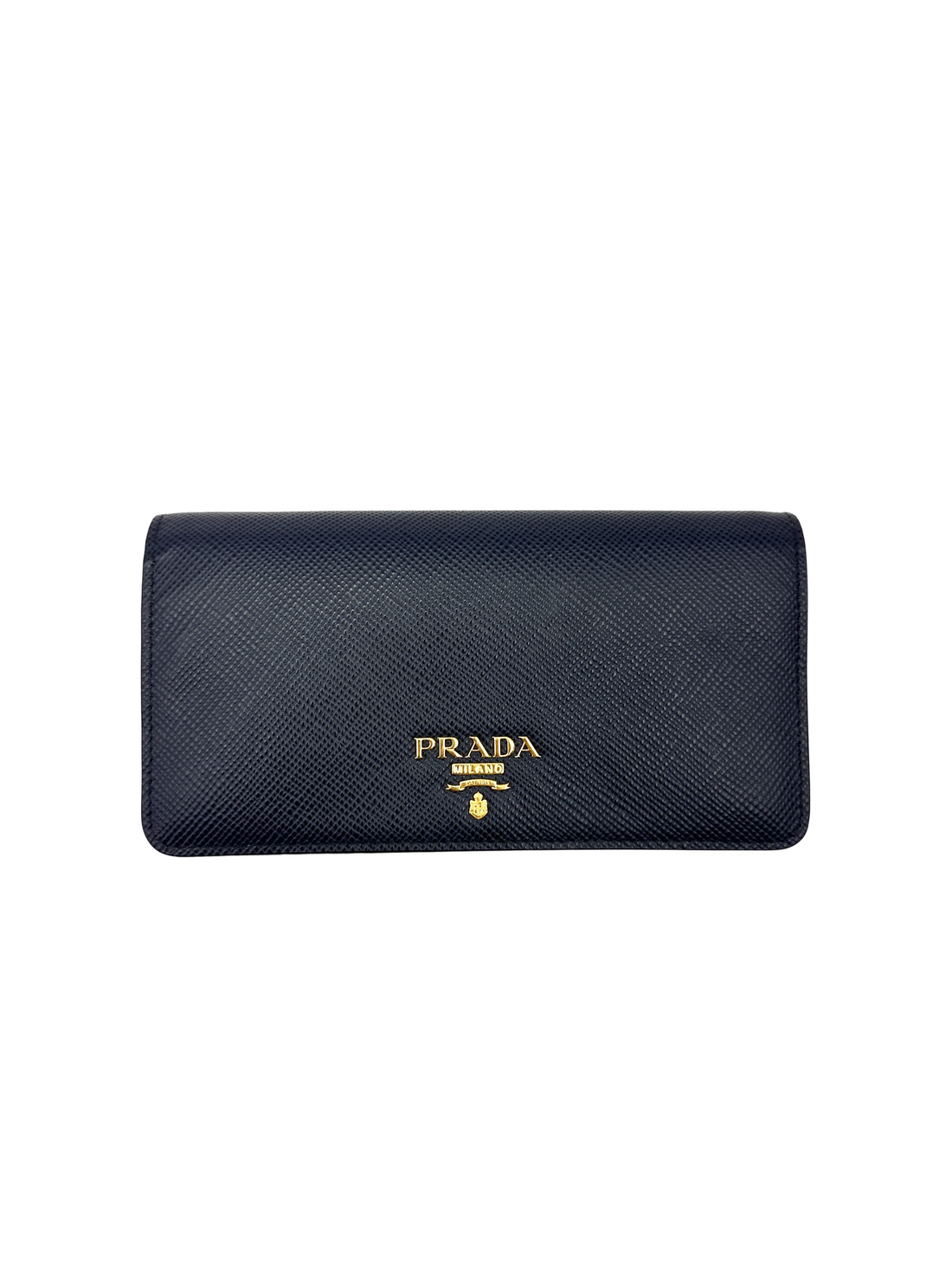Prada Black Saffiano Leather Wallet On Chain PR556