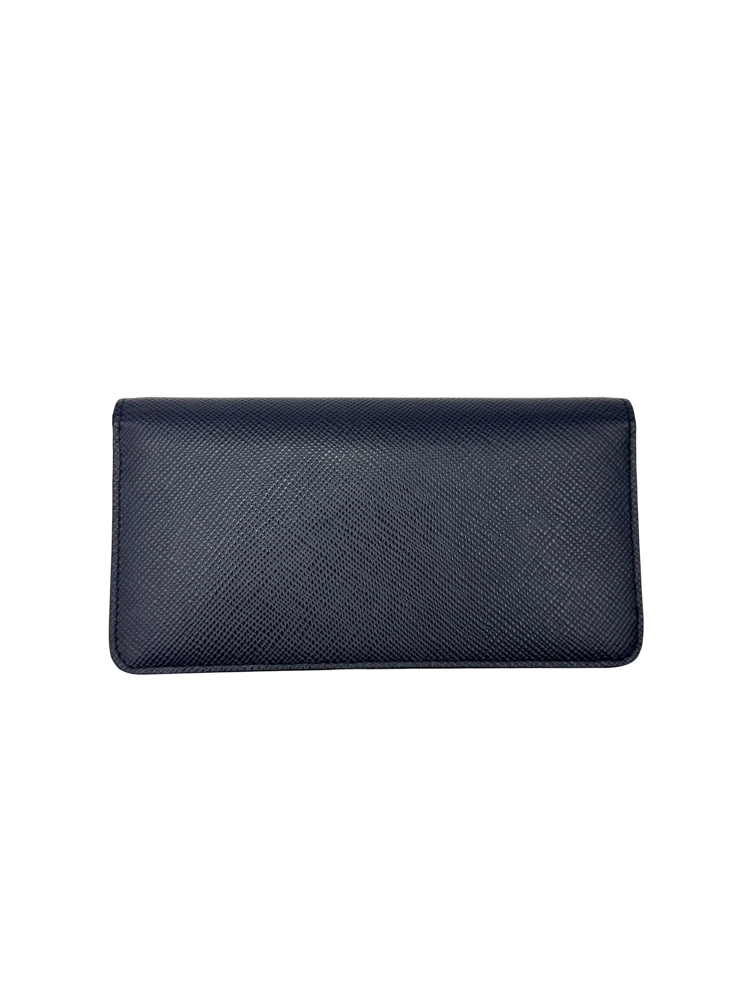 Prada Black Saffiano Leather Wallet On Chain PR556