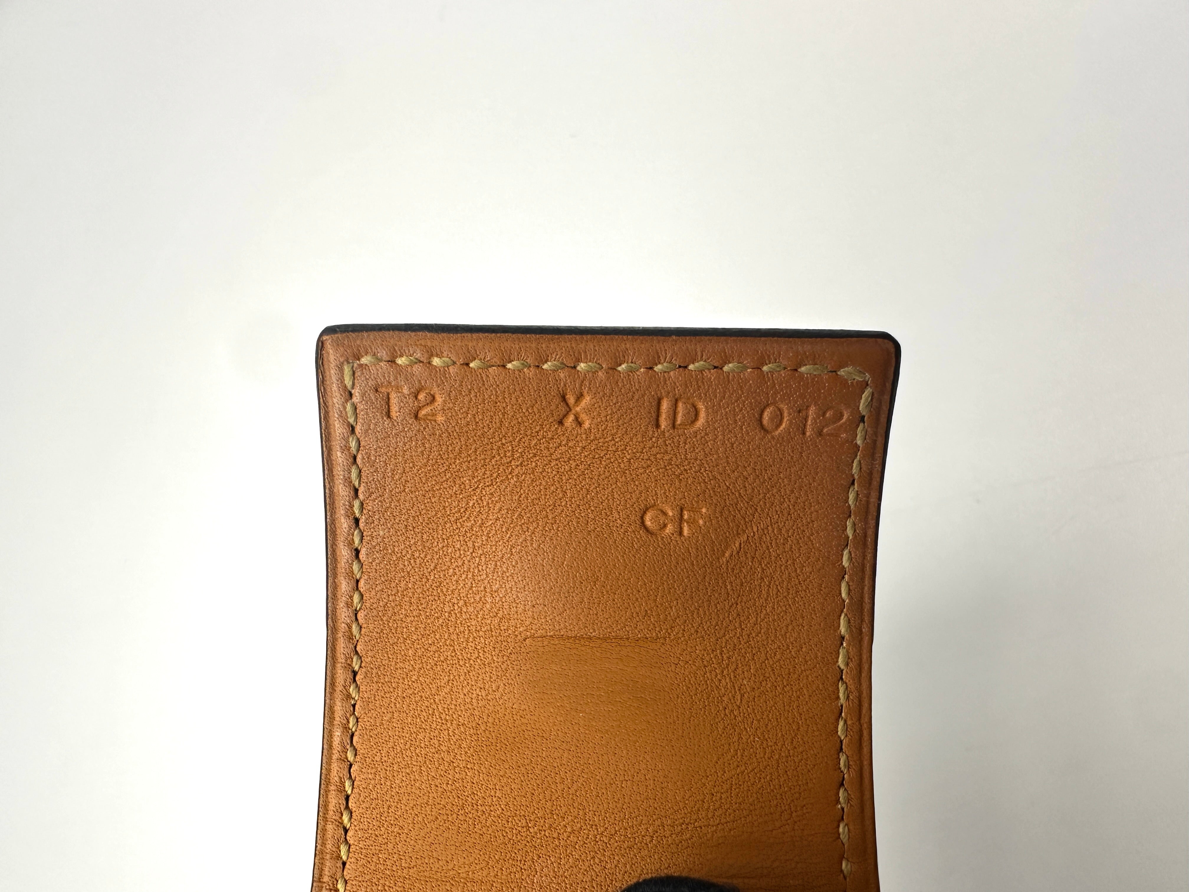 Hermes Black Leather CDC Bracelet HR178