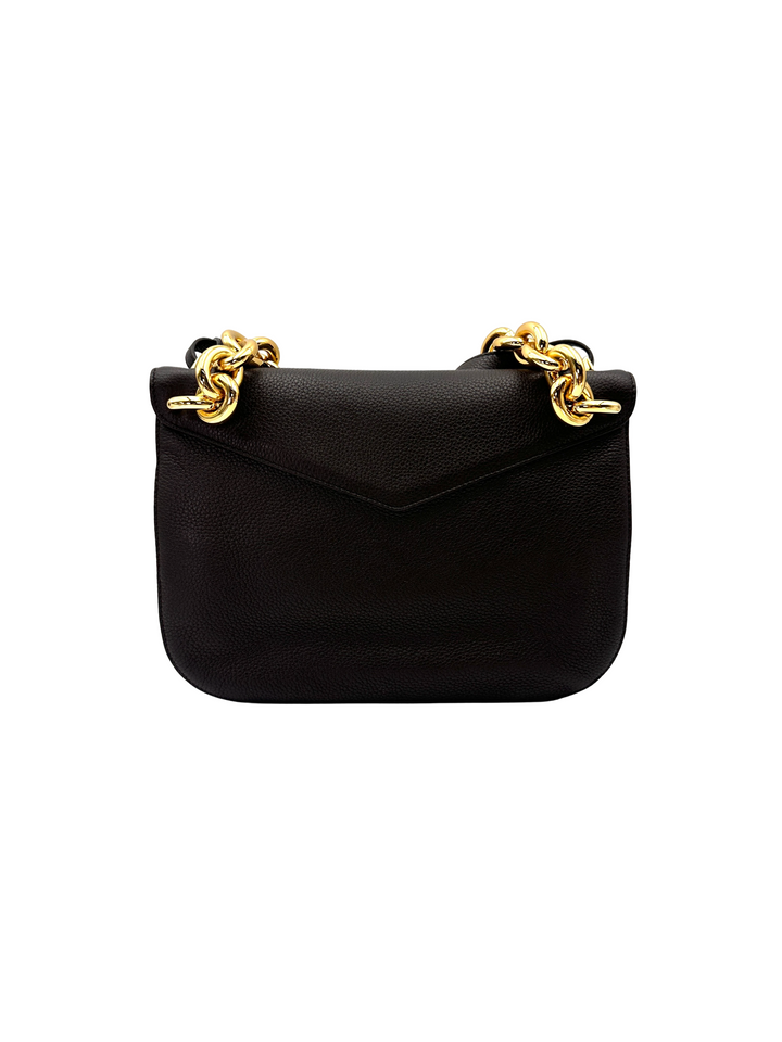 Bottega Veneta Mount Black Leather Shoulder Bag BV140
