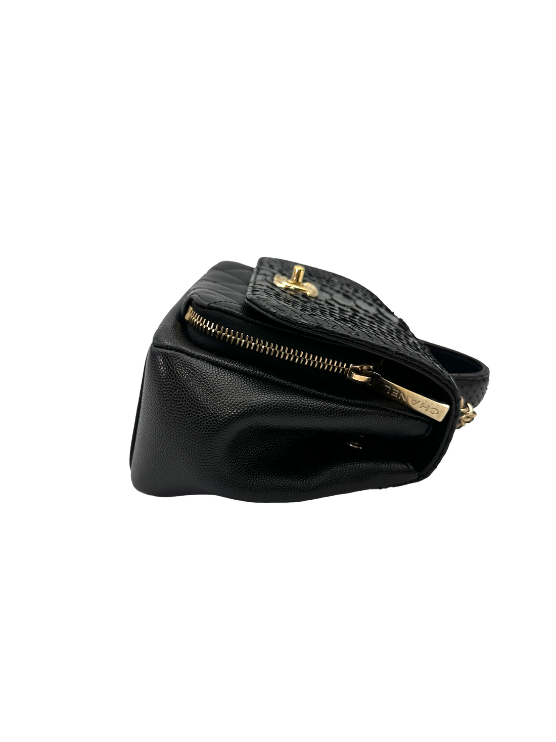 Chanel Black Python Leather Business Affinity Top Handle Bag(26***95) CC2555