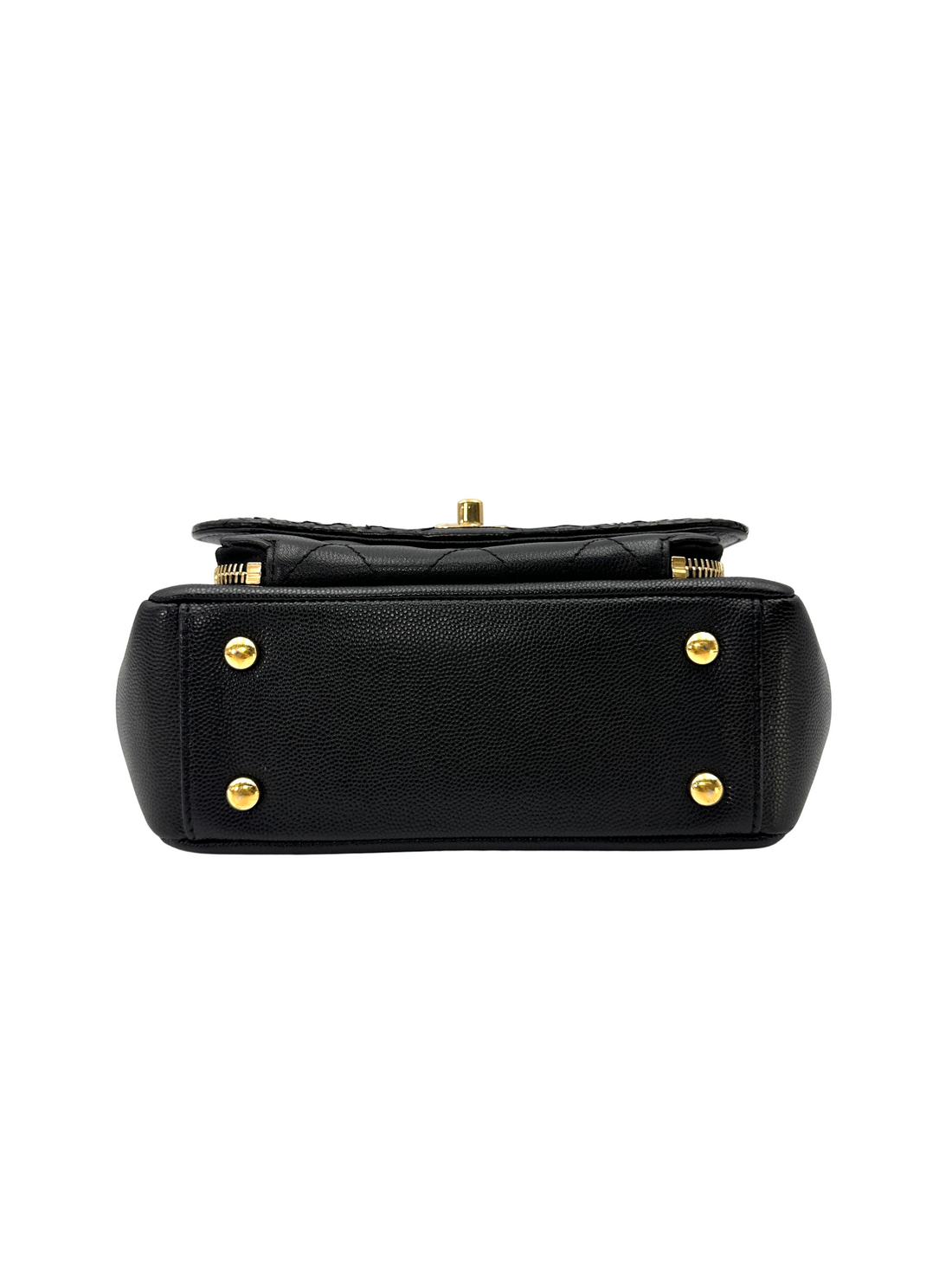 Chanel Black Python Leather Business Affinity Top Handle Bag(26***95) CC2555