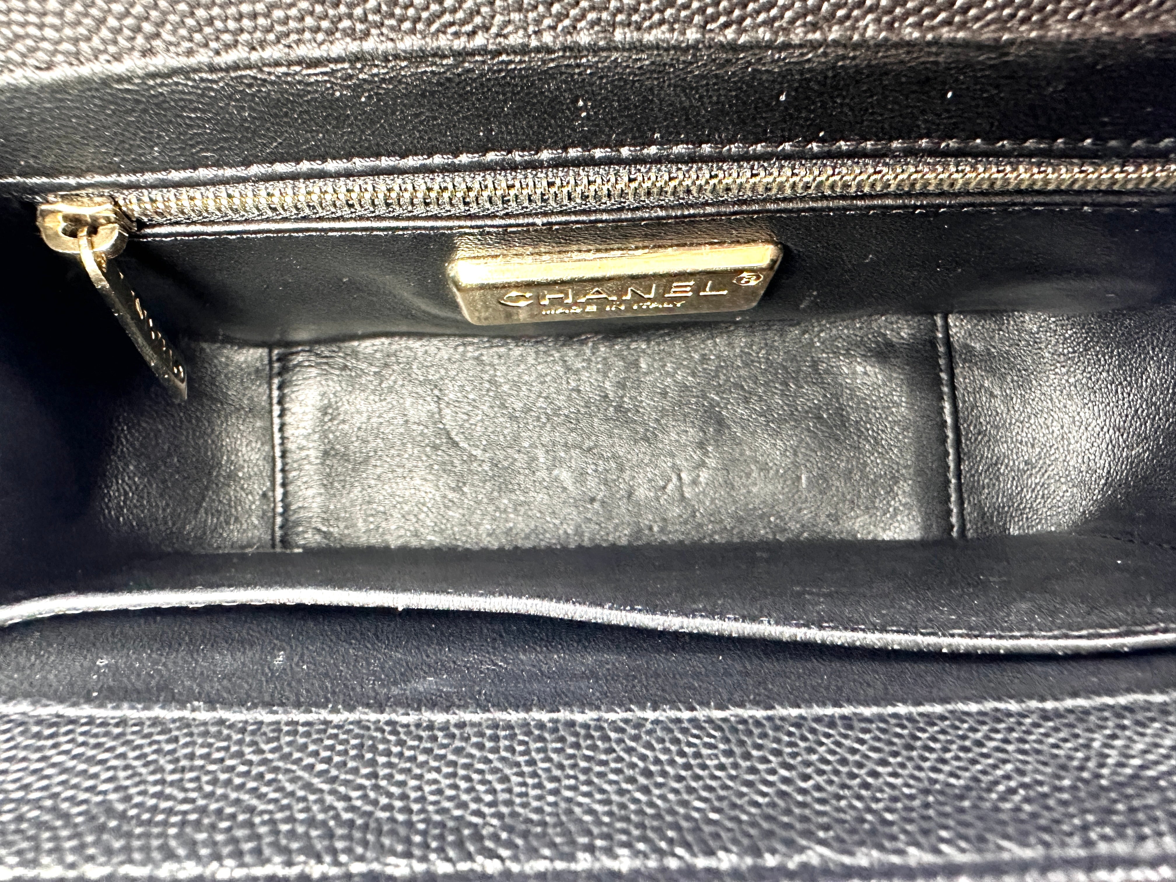 Chanel Black Python Leather Business Affinity Top Handle Bag(26***95) CC2555