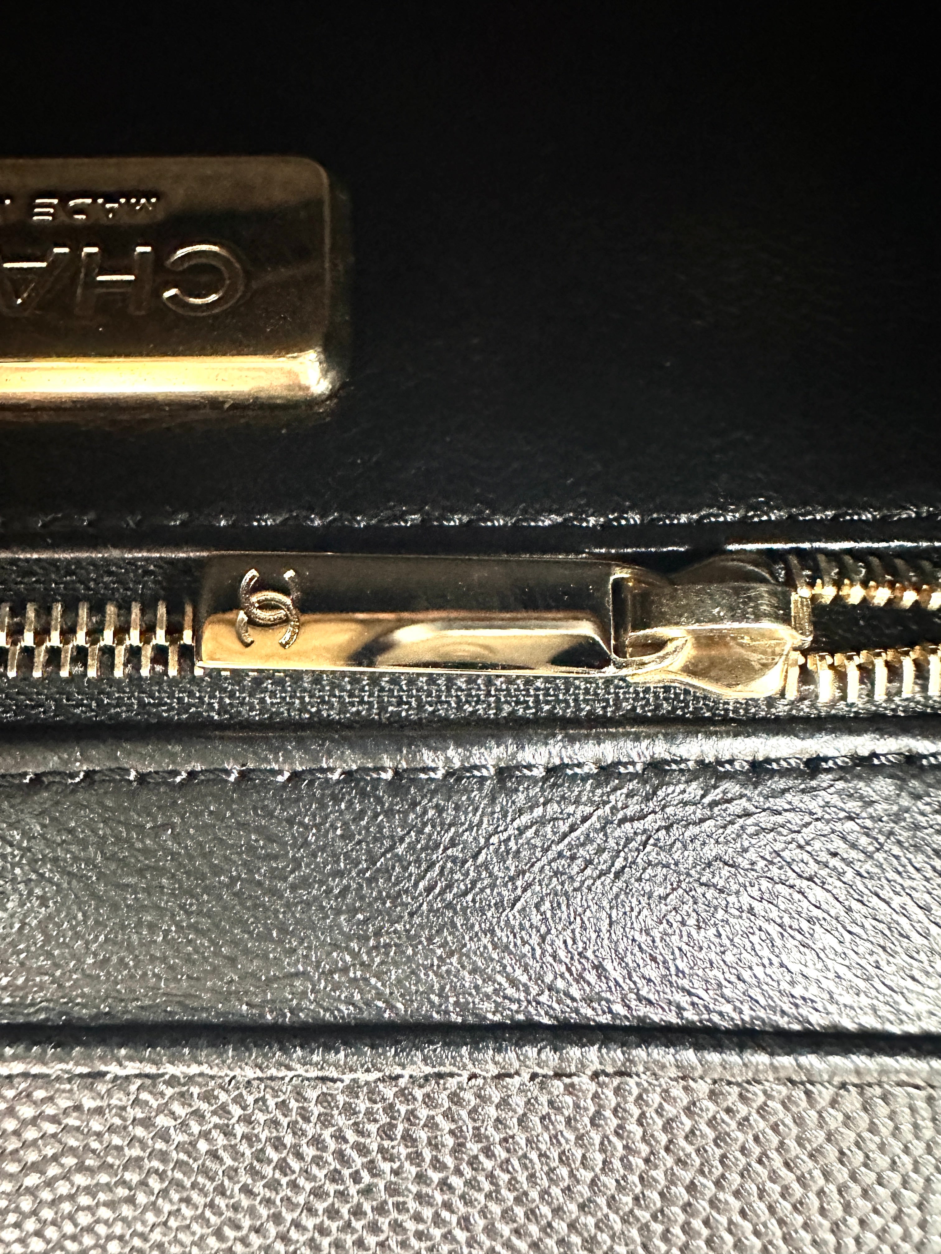 Chanel Black Python Leather Business Affinity Top Handle Bag(26***95) CC2555