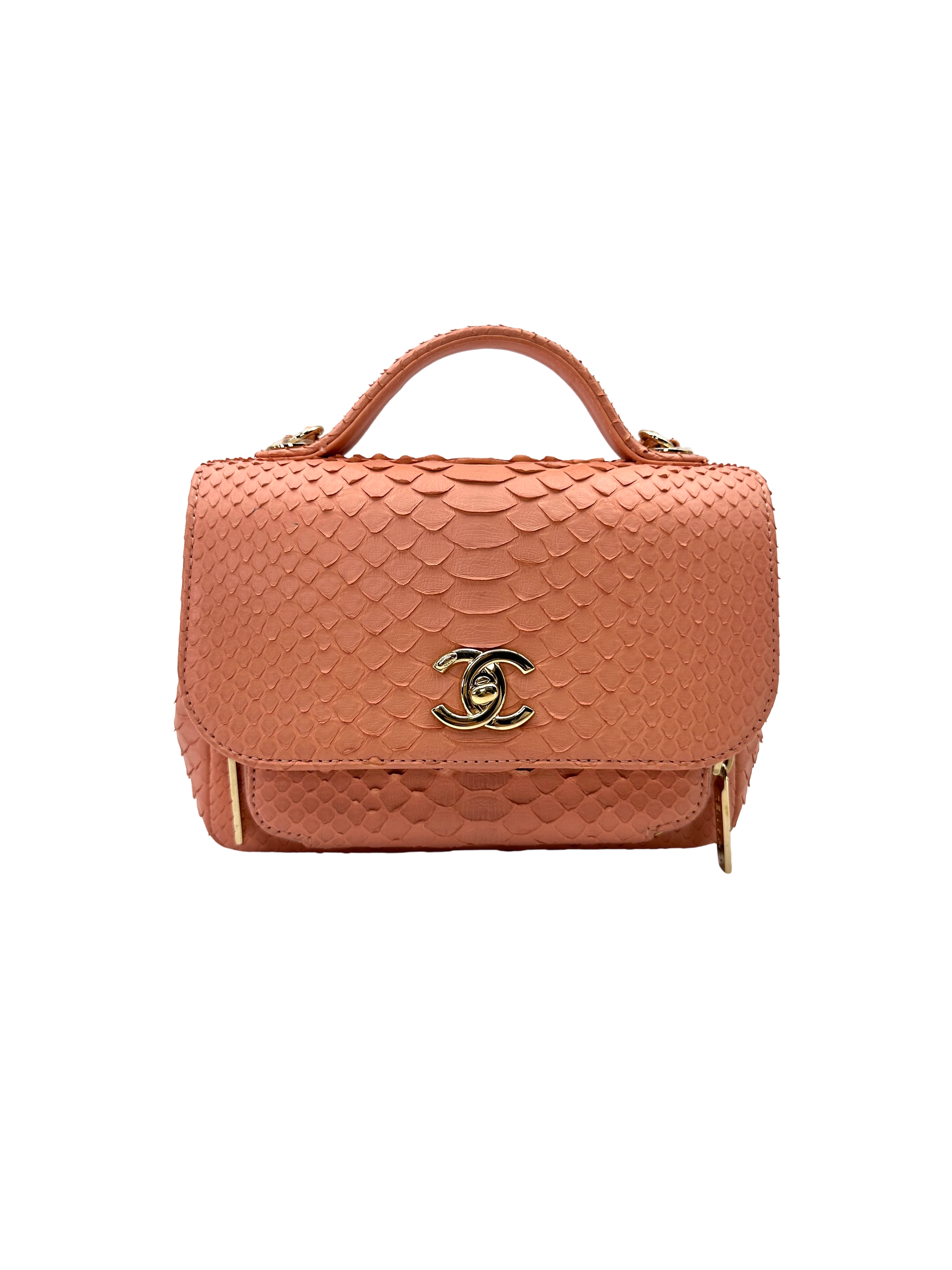 Chanel Pink Python Leather Business Affinity Top Handle Bag(27***25) CC2552