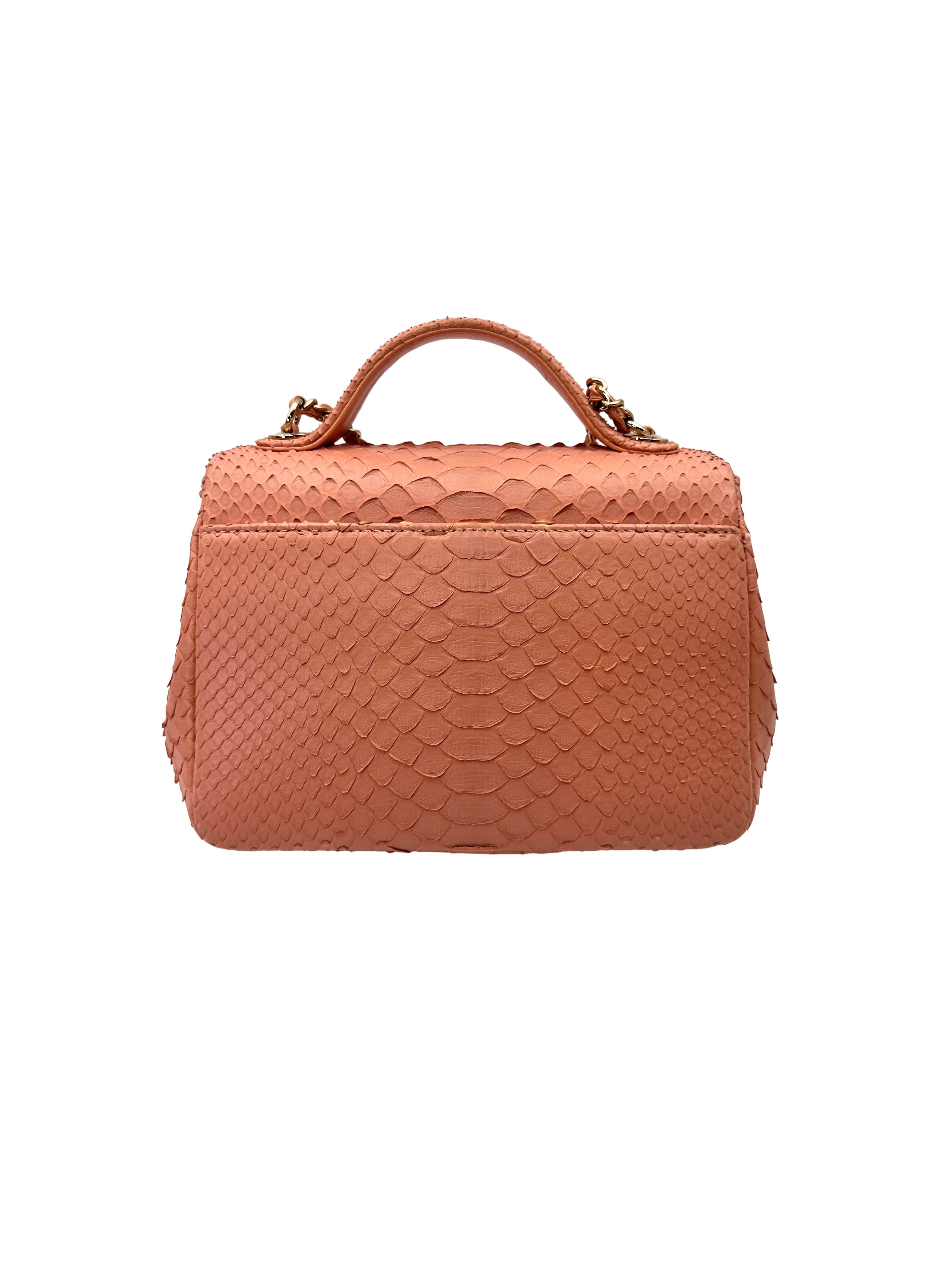 Chanel Pink Python Leather Business Affinity Top Handle Bag(27***25) CC2552