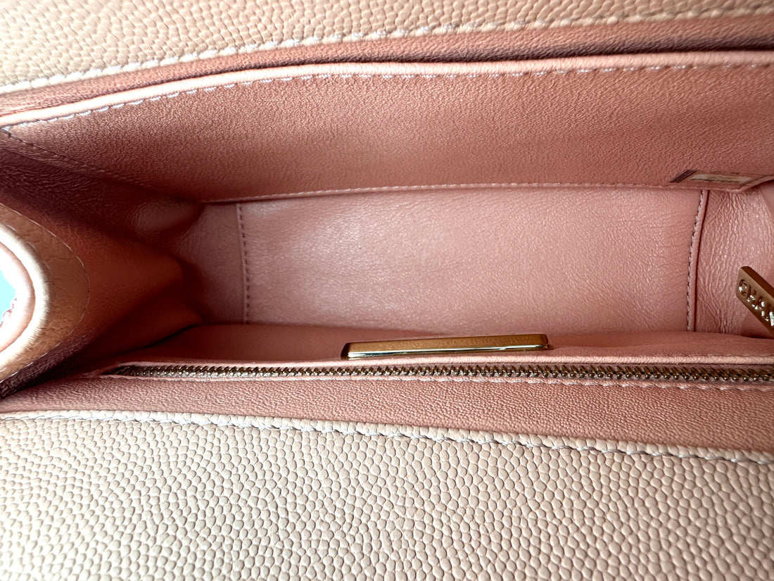 Chanel Pink Python Leather Business Affinity Top Handle Bag(27***25) CC2552