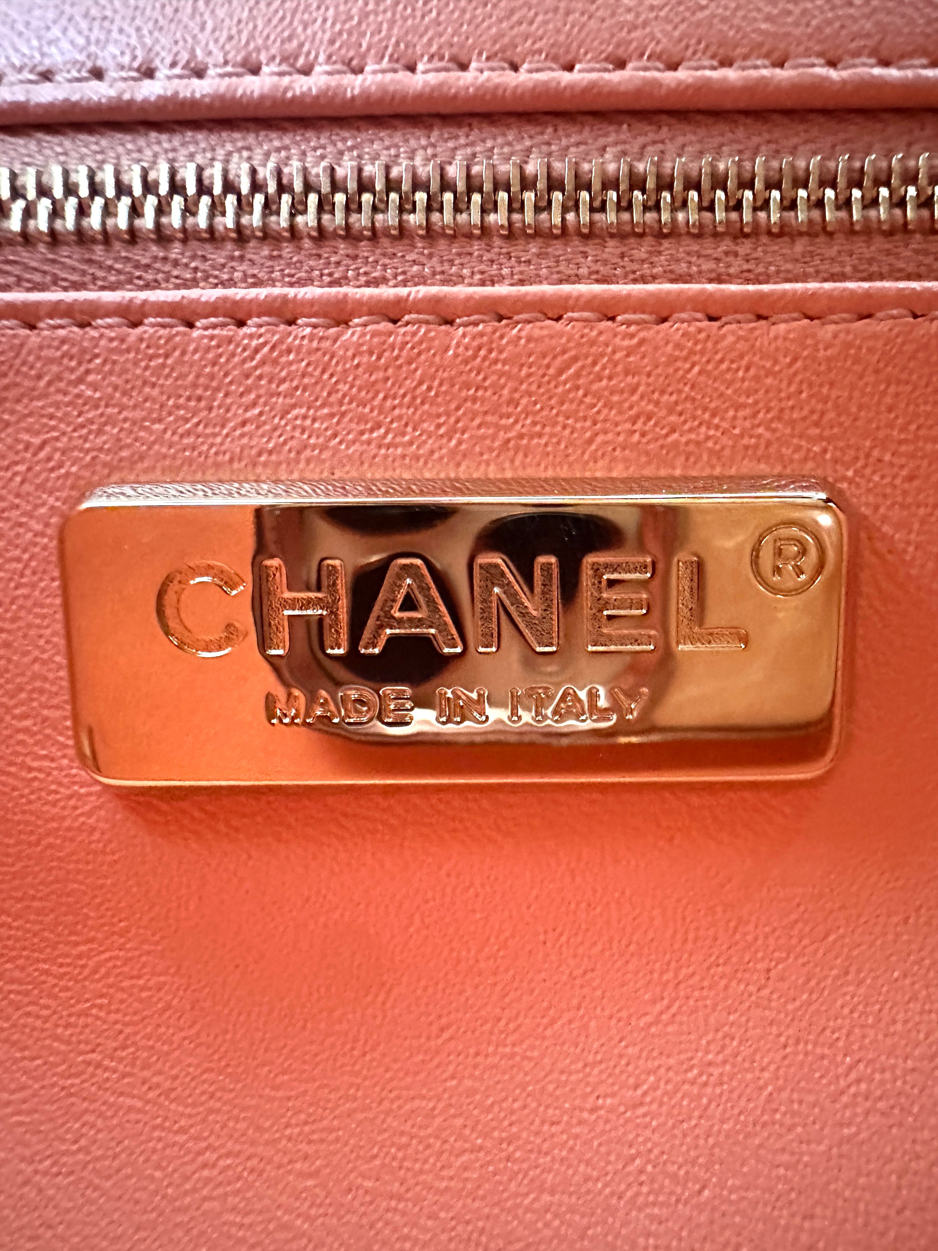 Chanel Pink Python Leather Business Affinity Top Handle Bag(27***25) CC2552