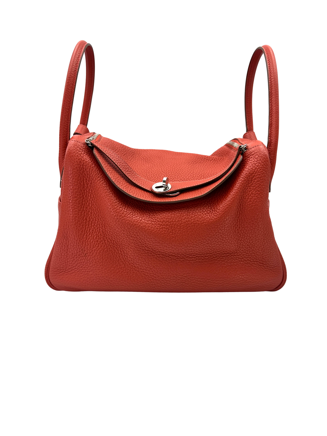 Hermes Lindy34 Red Leather Handle Bag HR179