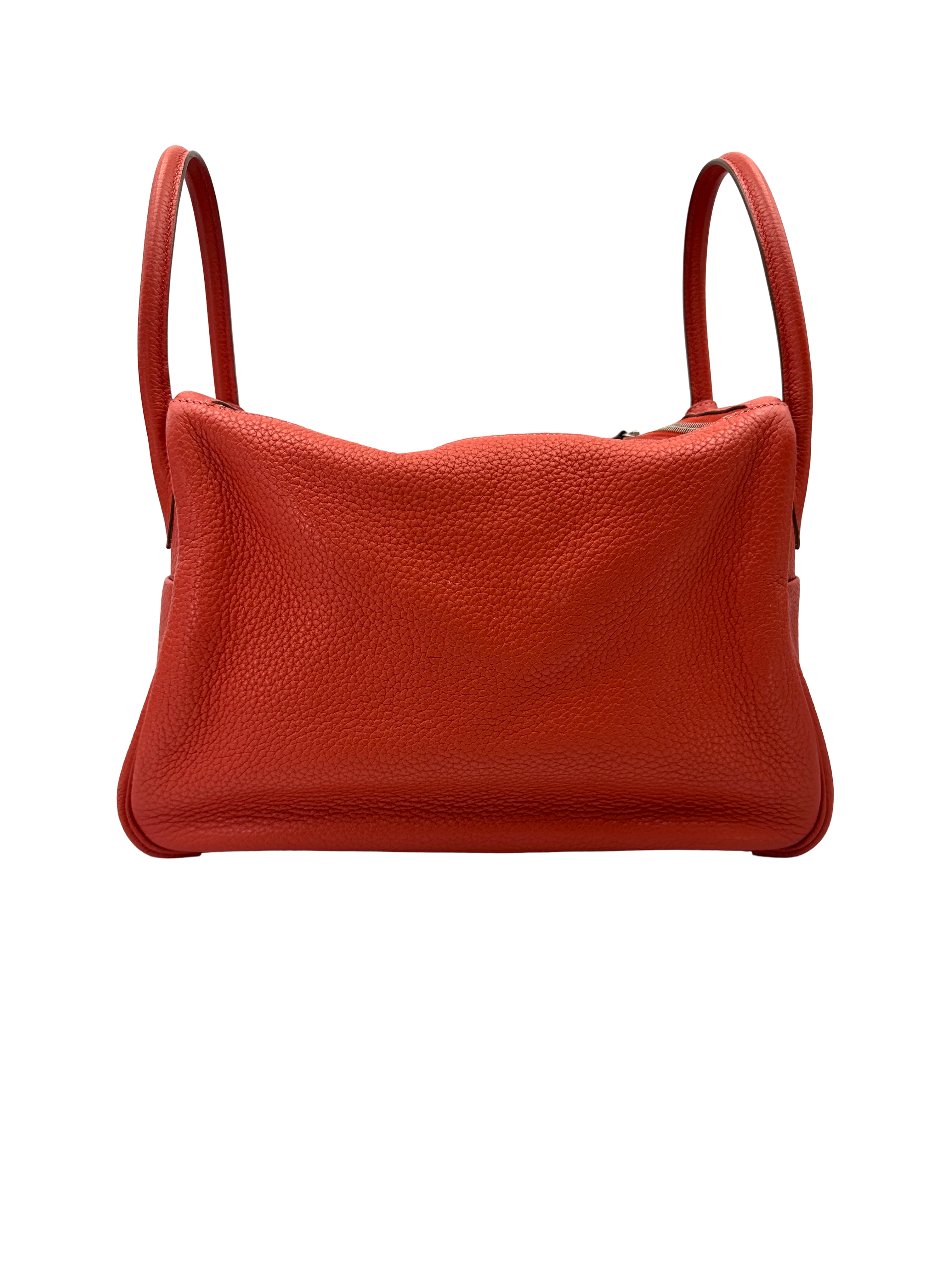 Hermes Lindy34 Red Leather Handle Bag HR179