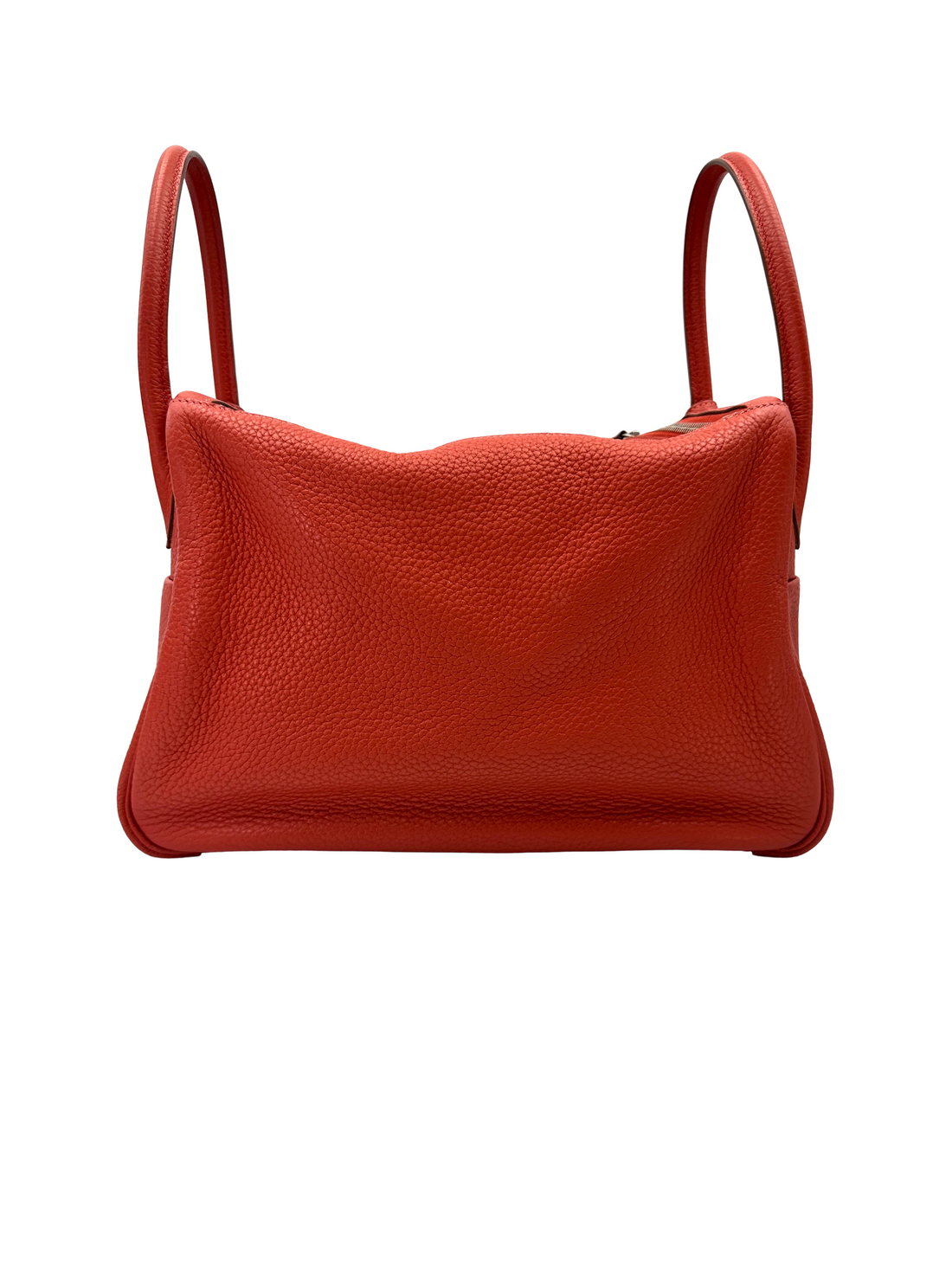 Hermes Lindy34 Red Leather Handle Bag HR179