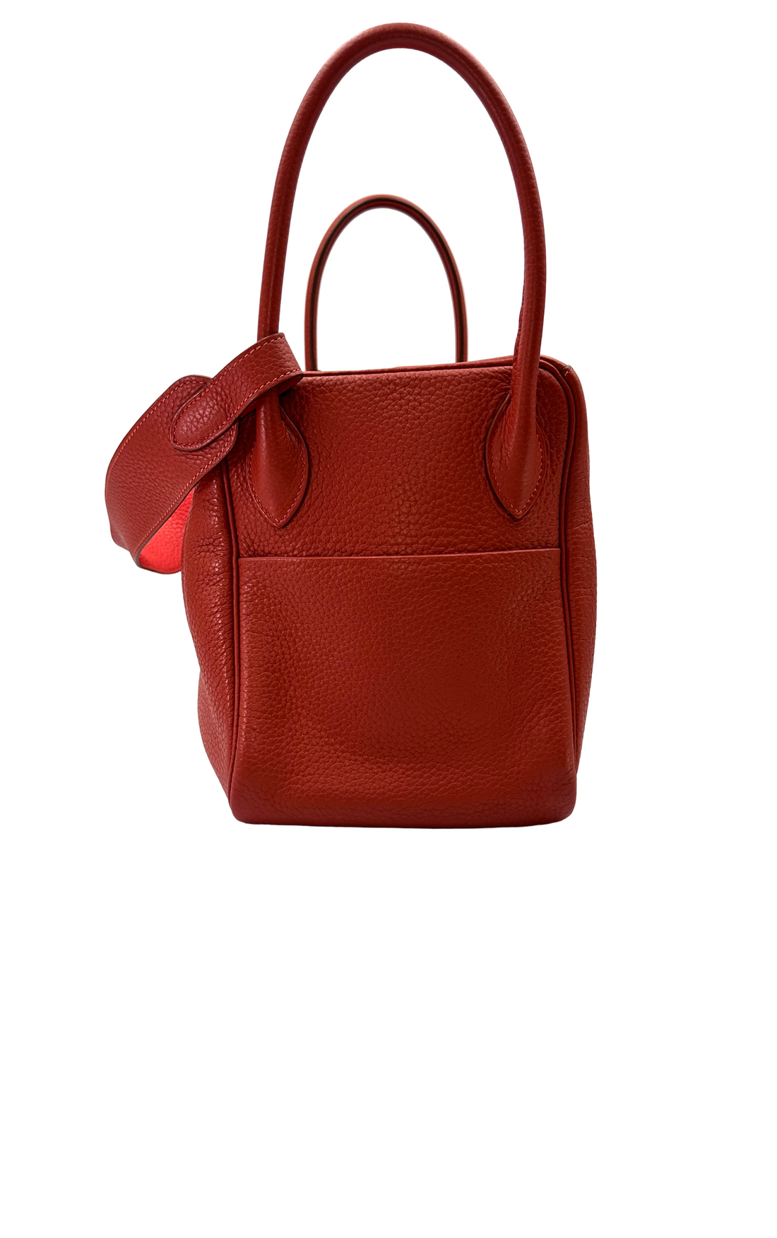 Hermes Lindy34 Red Leather Handle Bag HR179