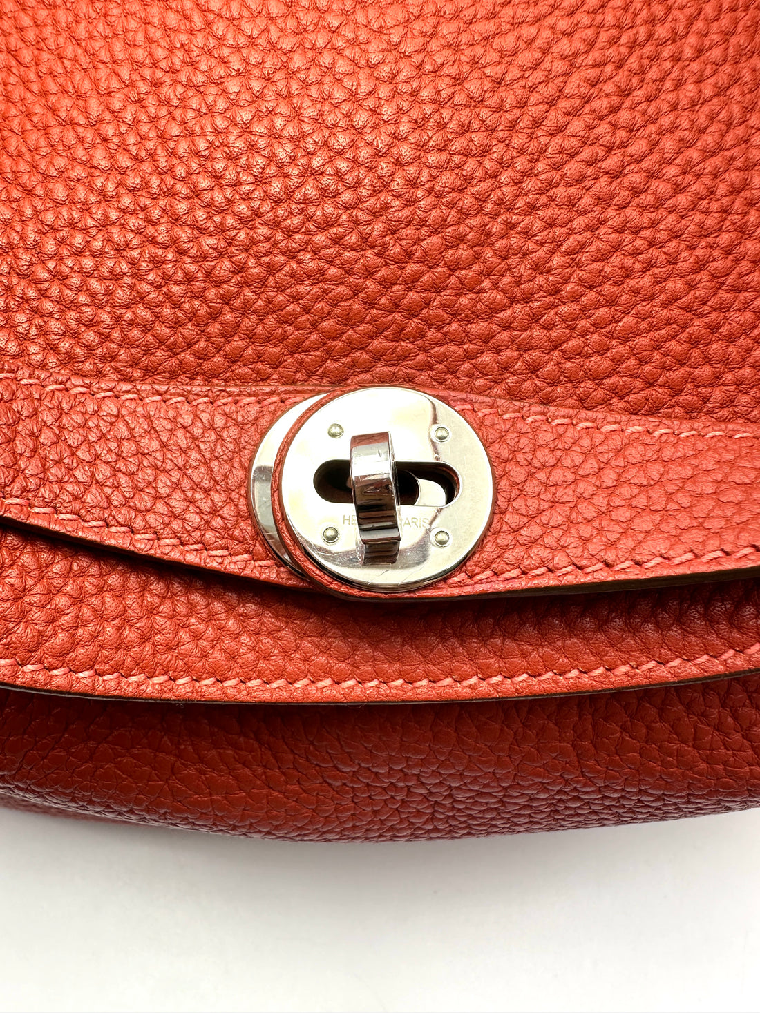 Hermes Lindy34 Red Leather Handle Bag HR179