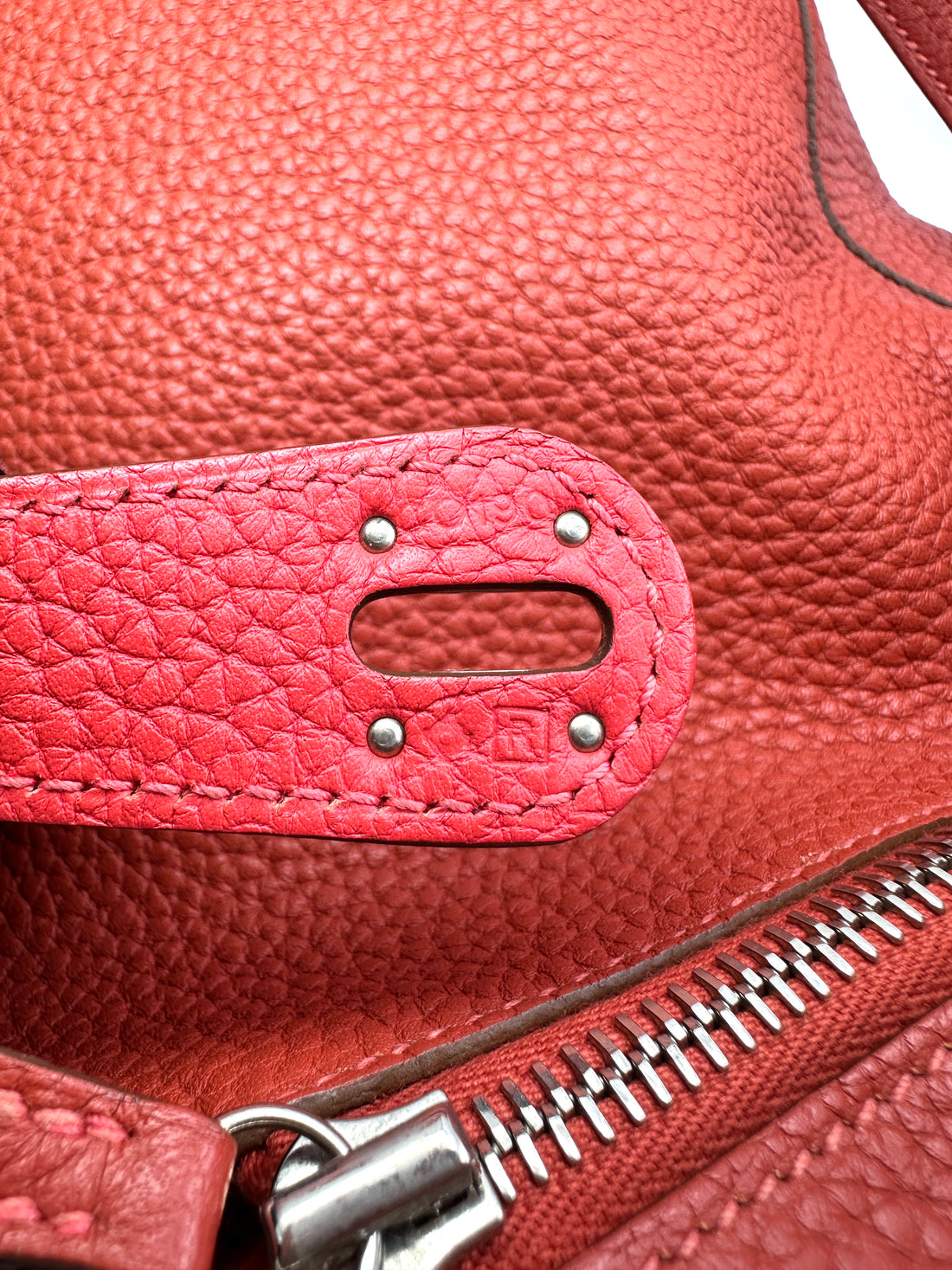 Hermes Lindy34 Red Leather Handle Bag HR179