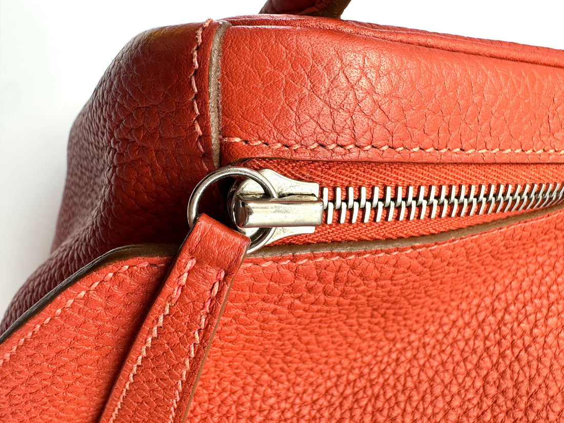 Hermes Lindy34 Red Leather Handle Bag HR179