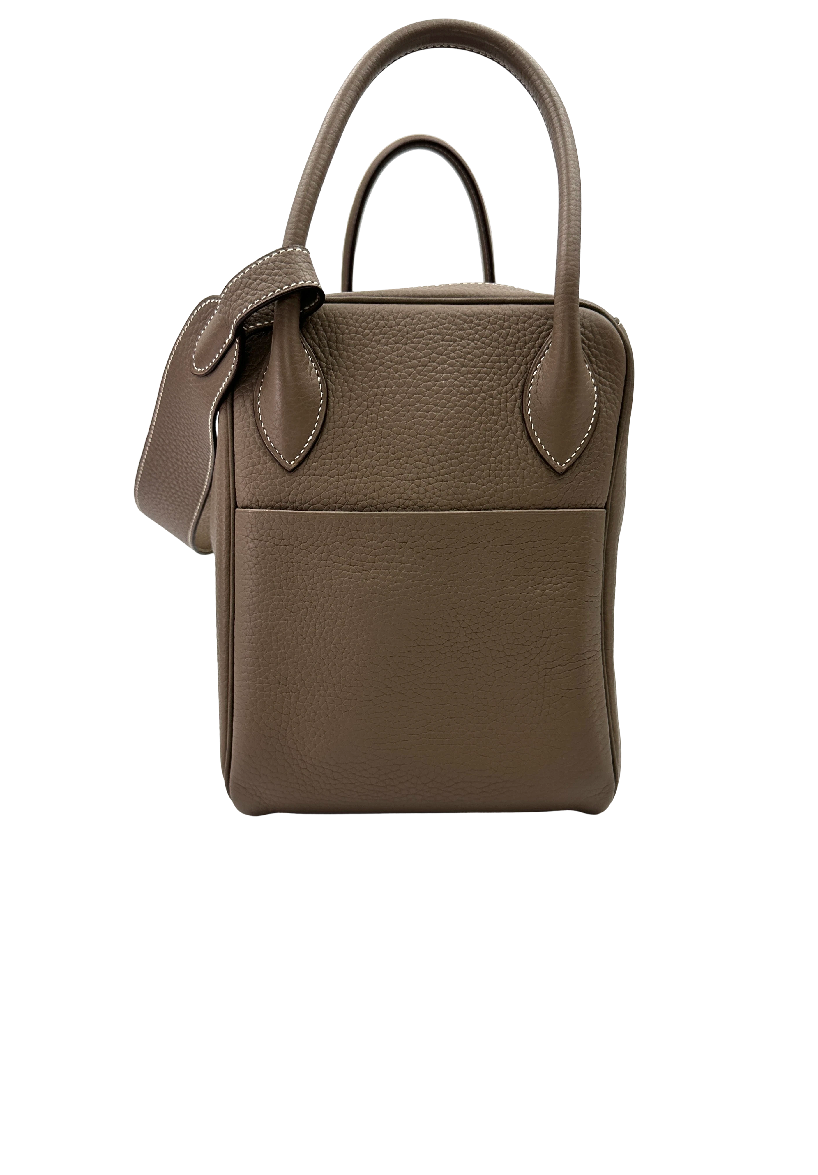Hermes Lindy34 Grey Leather Handle Bag HR180