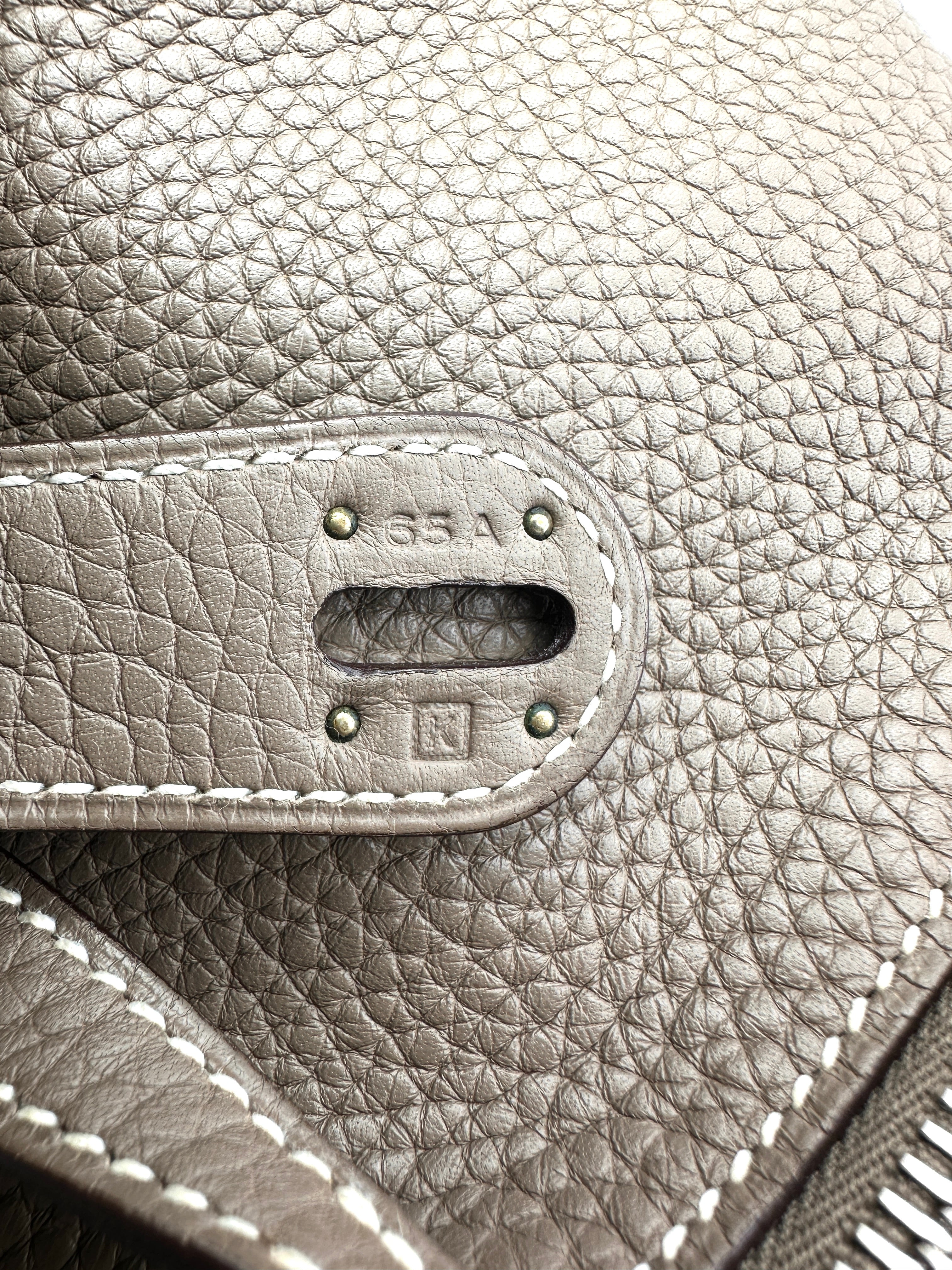Hermes Lindy34 Grey Leather Handle Bag HR180