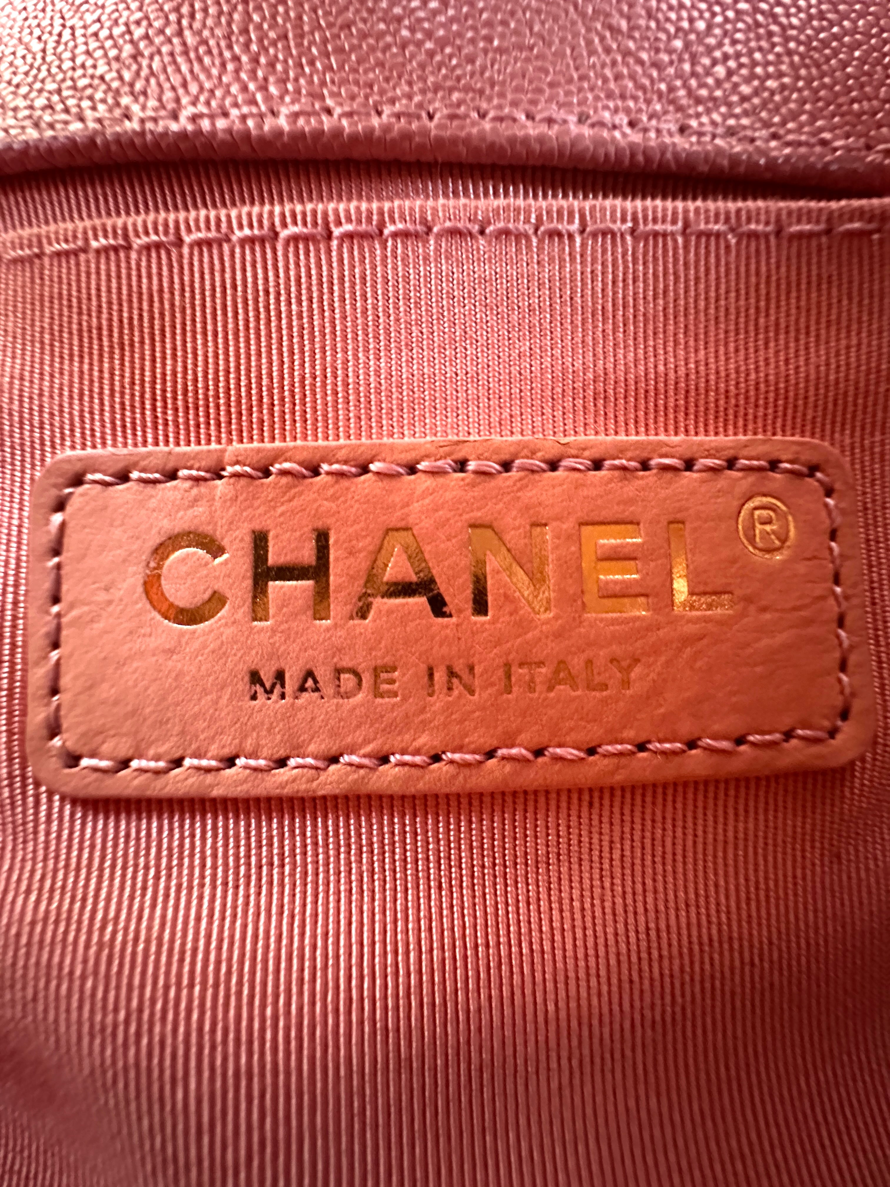 Chanel LeBoy Pink Chevron Quilted Leather Flap Bag With Gold Buckle(27***12) CC2544