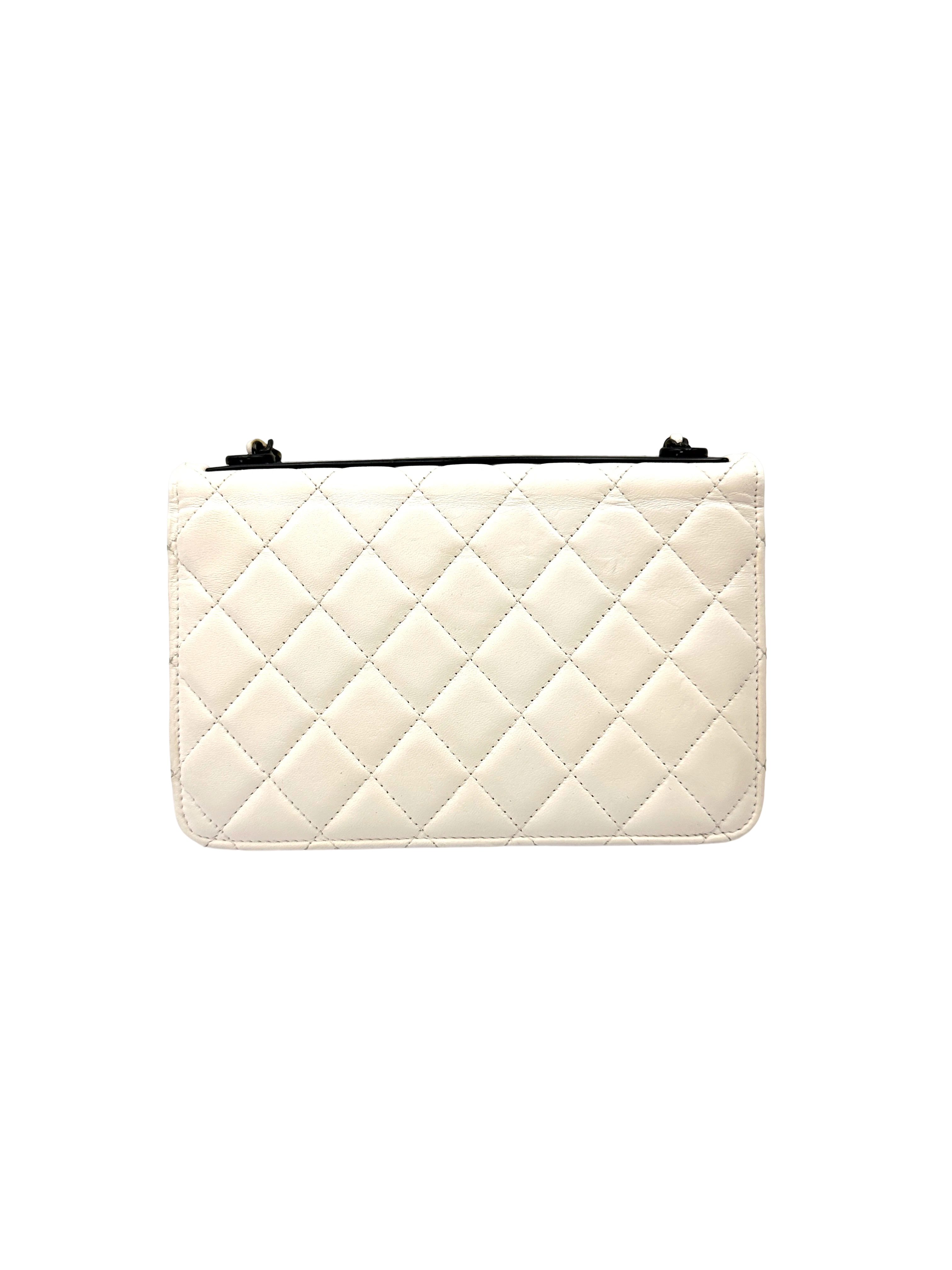 Chanel Trendy CC White Quilted Leather Wallet On Chain(H7***CH) IRIS269