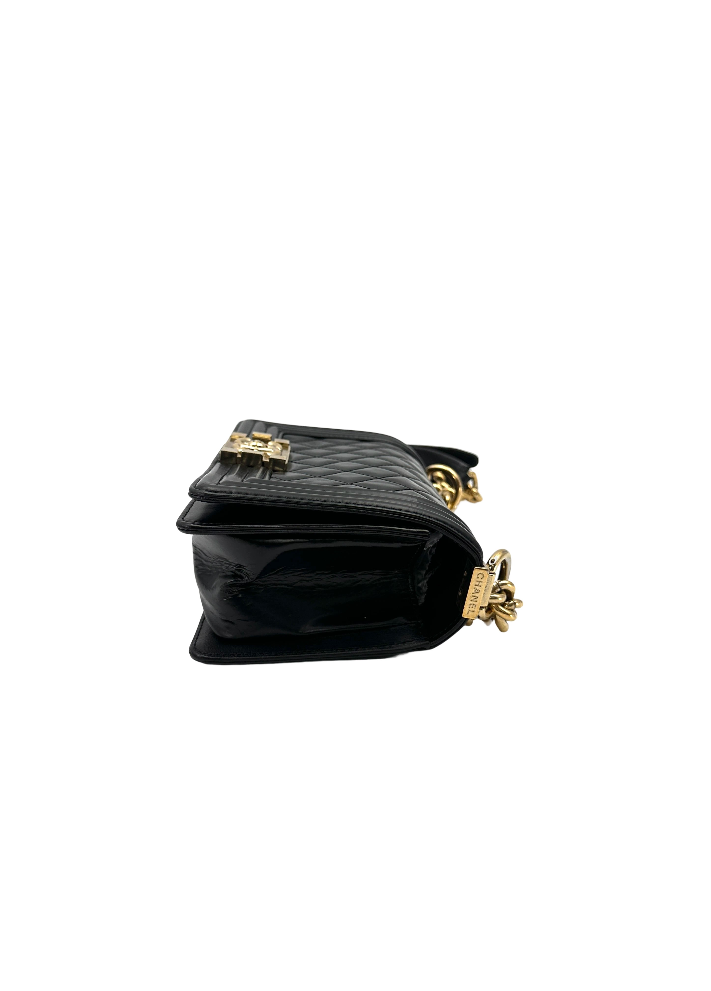 Chanel LeBoy Black Quilted Leather Small Size Flap Bag(22***52) CC2543
