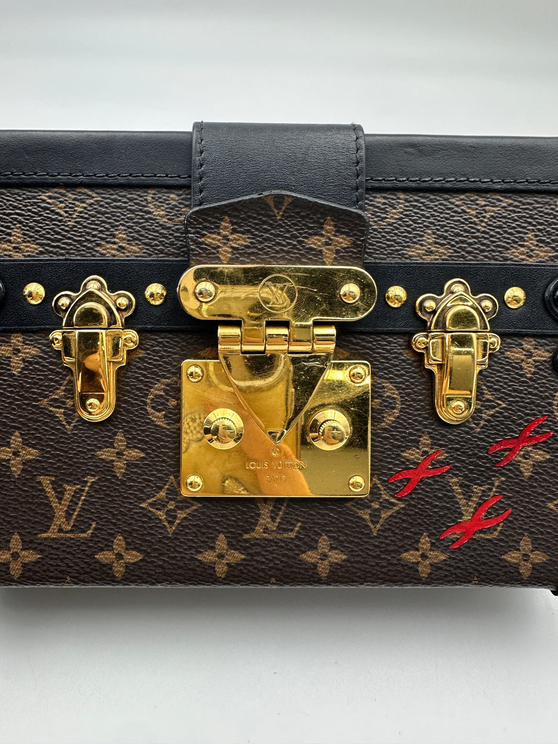 Louis Vuitton Petite Malle Monogram Canvas Shoulder Bag LV3320