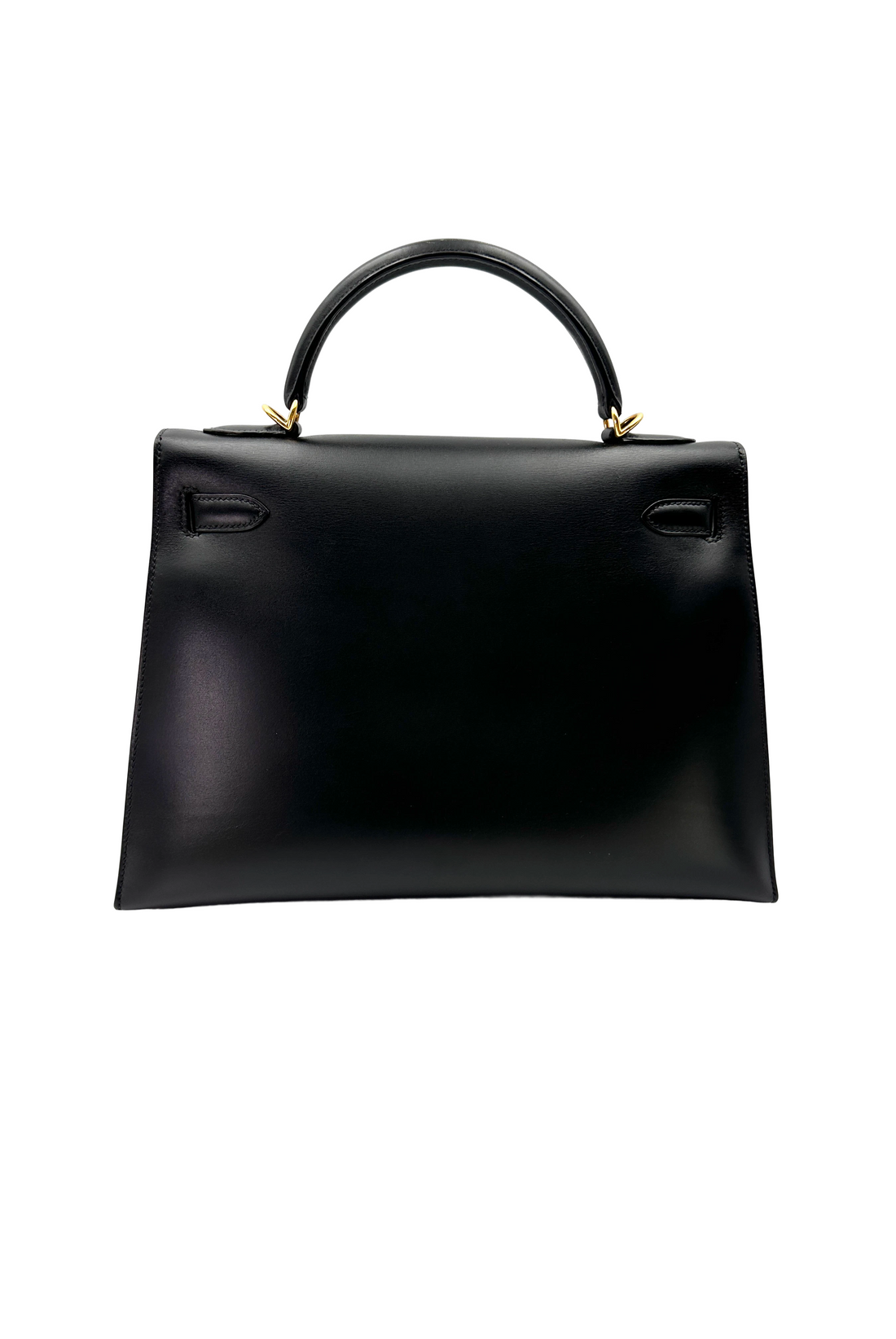 Hermes Kelly32 Black Leather Handle Bag HR181