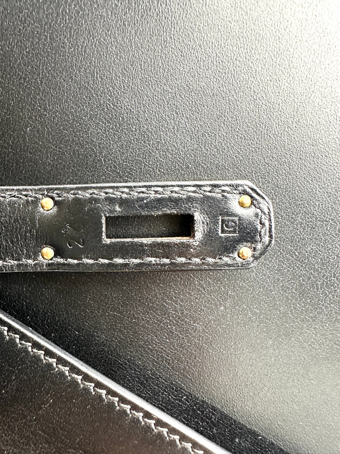 Hermes Kelly32 Black Leather Handle Bag HR181