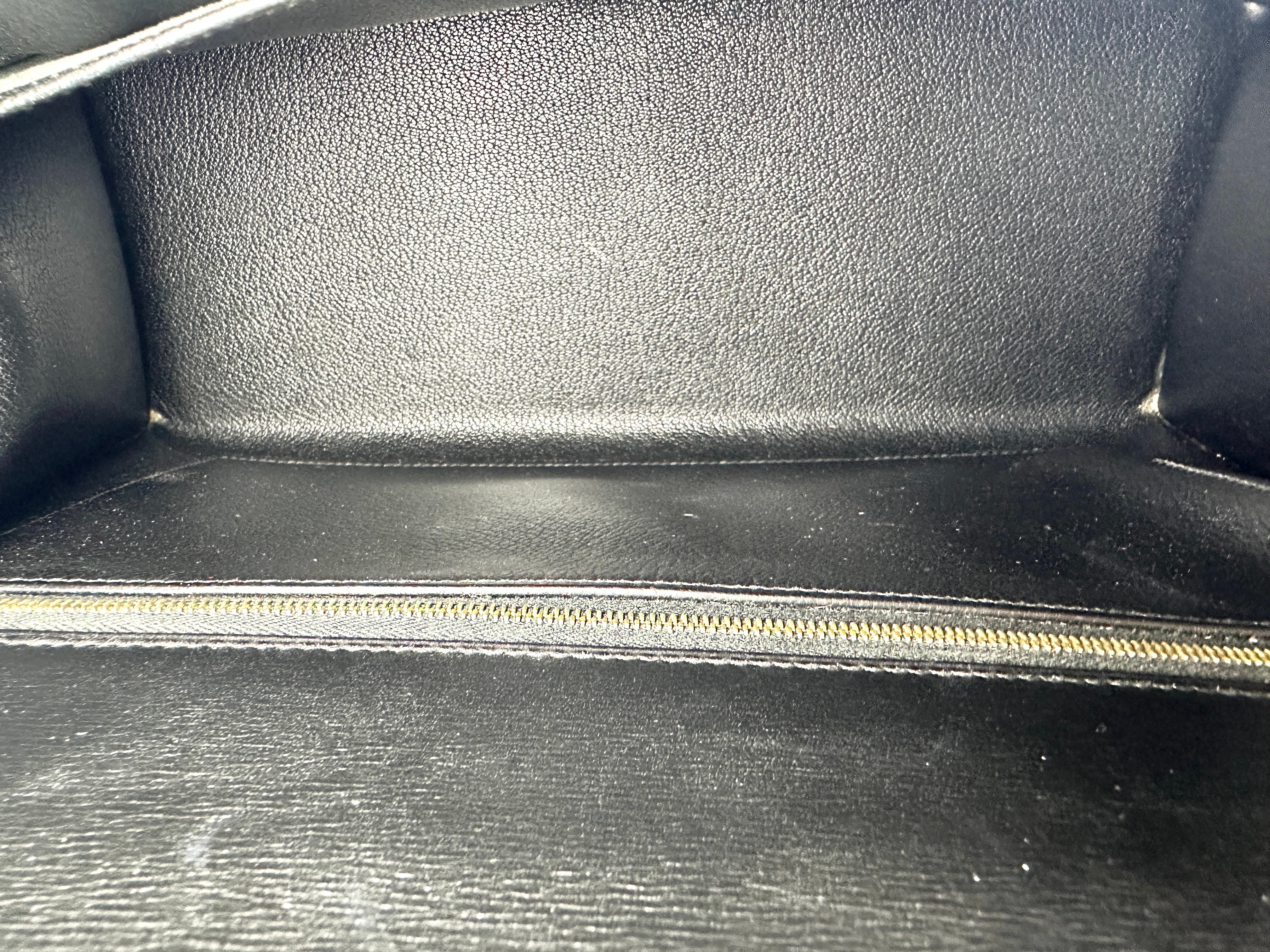 Hermes Kelly32 Black Leather Handle Bag HR181
