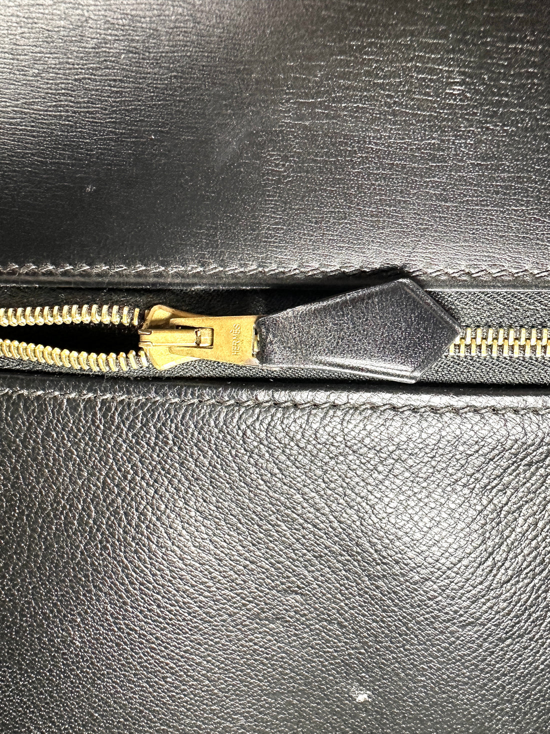 Hermes Kelly32 Black Leather Handle Bag HR181