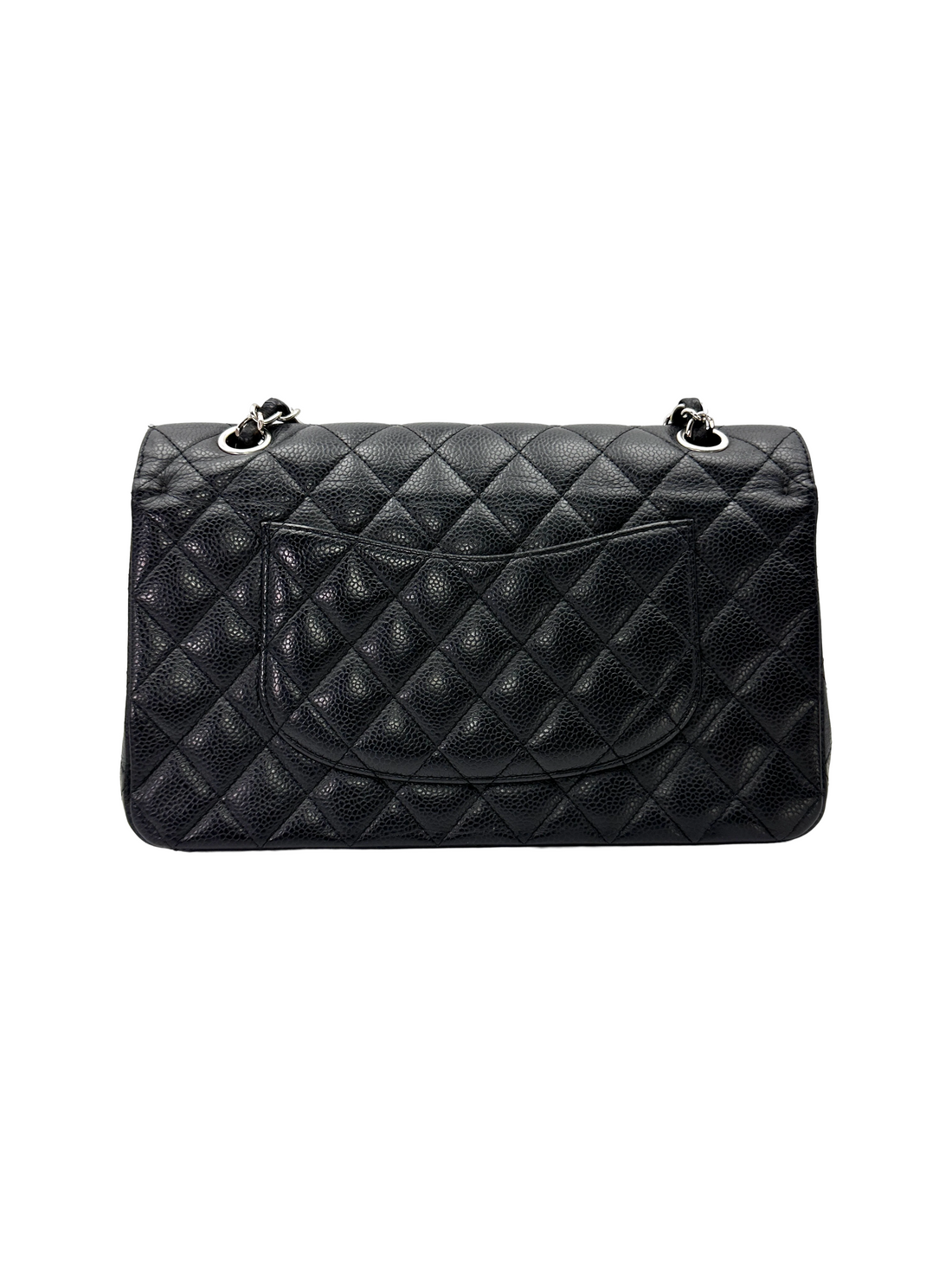 Chanel Classic Flap Black Quilted Leather Shoulder Bag With Silver Buckle(13***53) CC2540