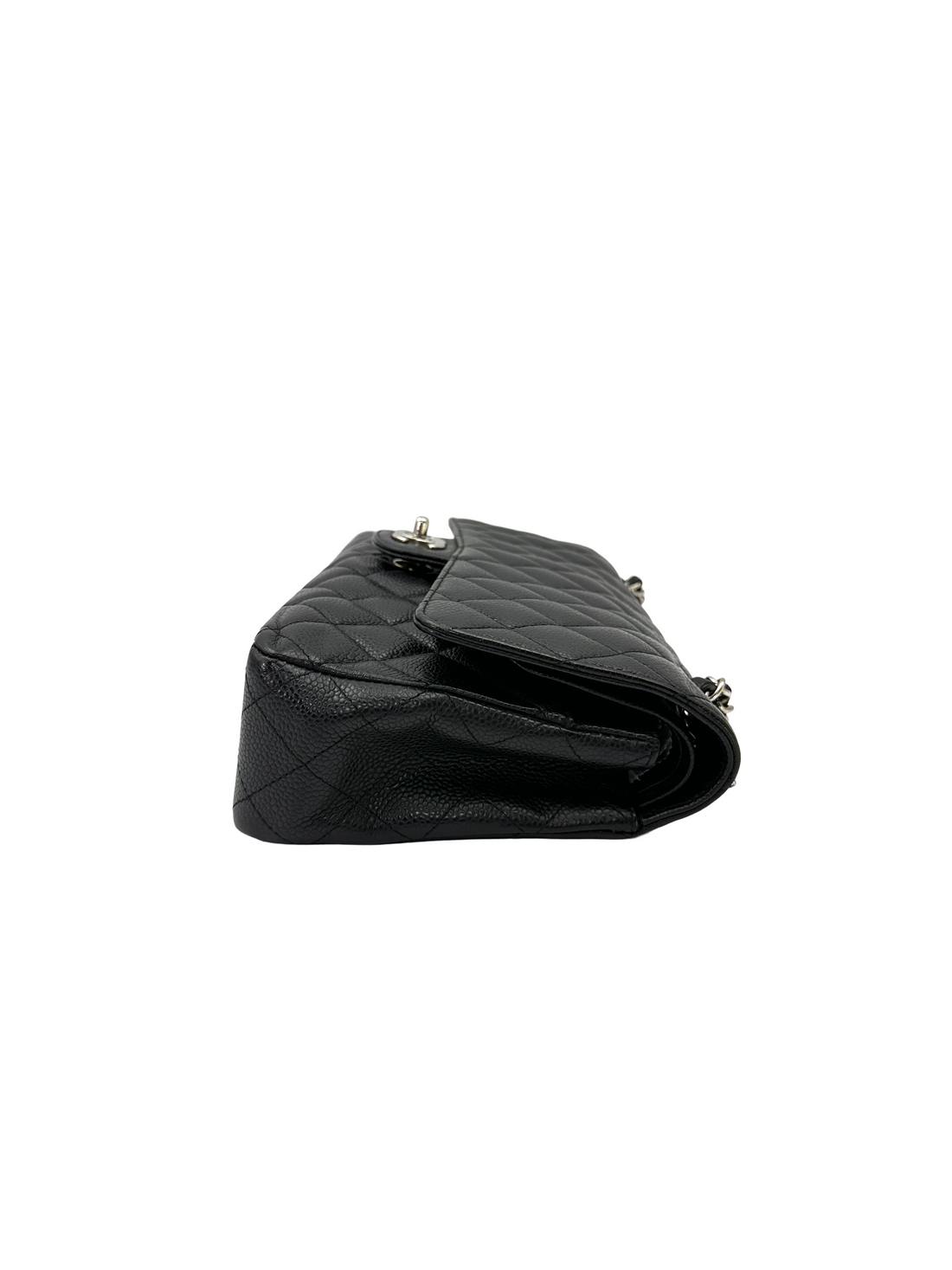 Chanel Classic Flap Black Quilted Leather Shoulder Bag With Silver Buckle(13***53) CC2540