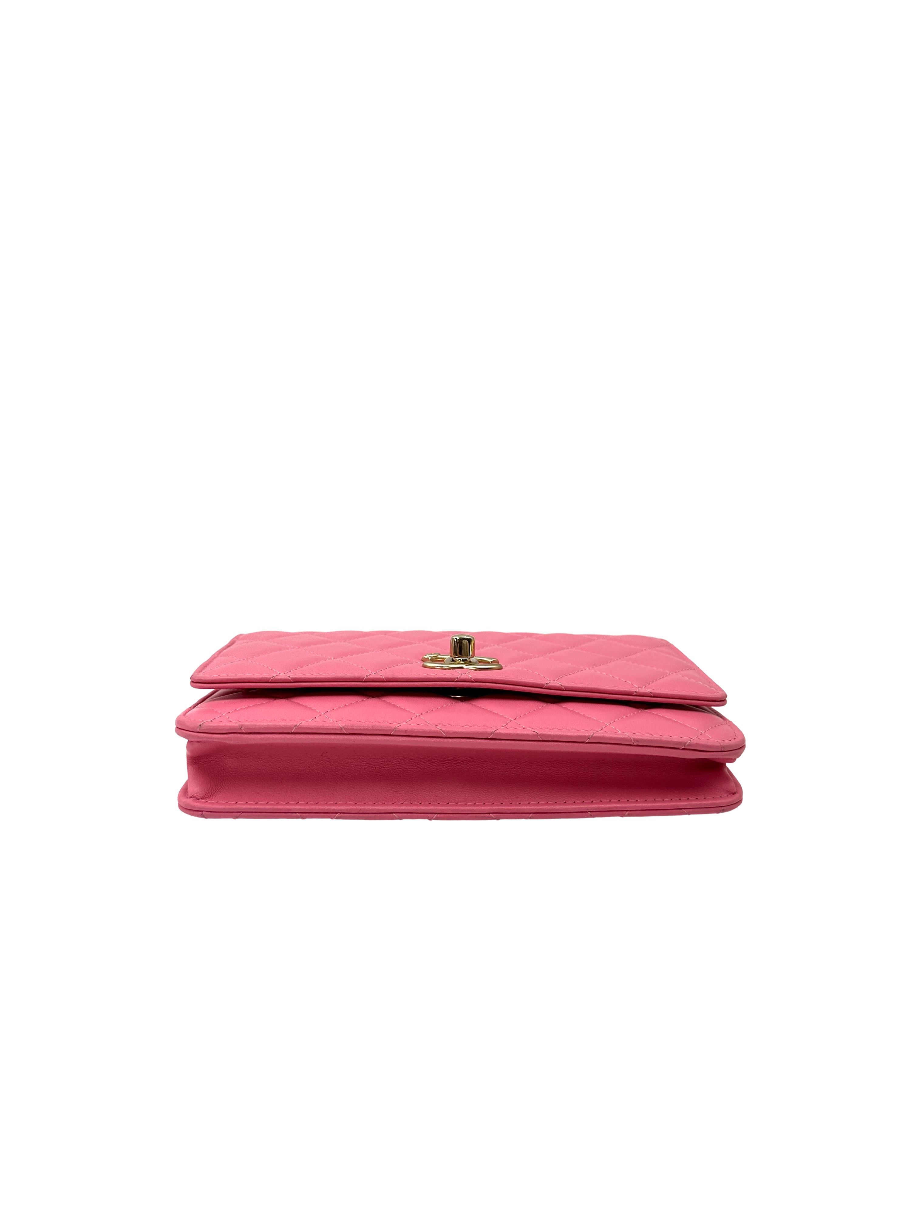 Chanel Trendy Pink Quilted Leather Wallet On Chain(29***71) CC2541