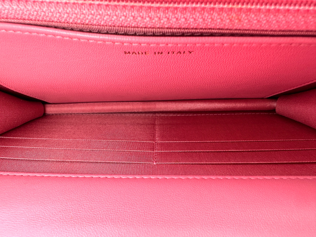 Chanel Trendy Pink Quilted Leather Wallet On Chain(29***71) CC2541