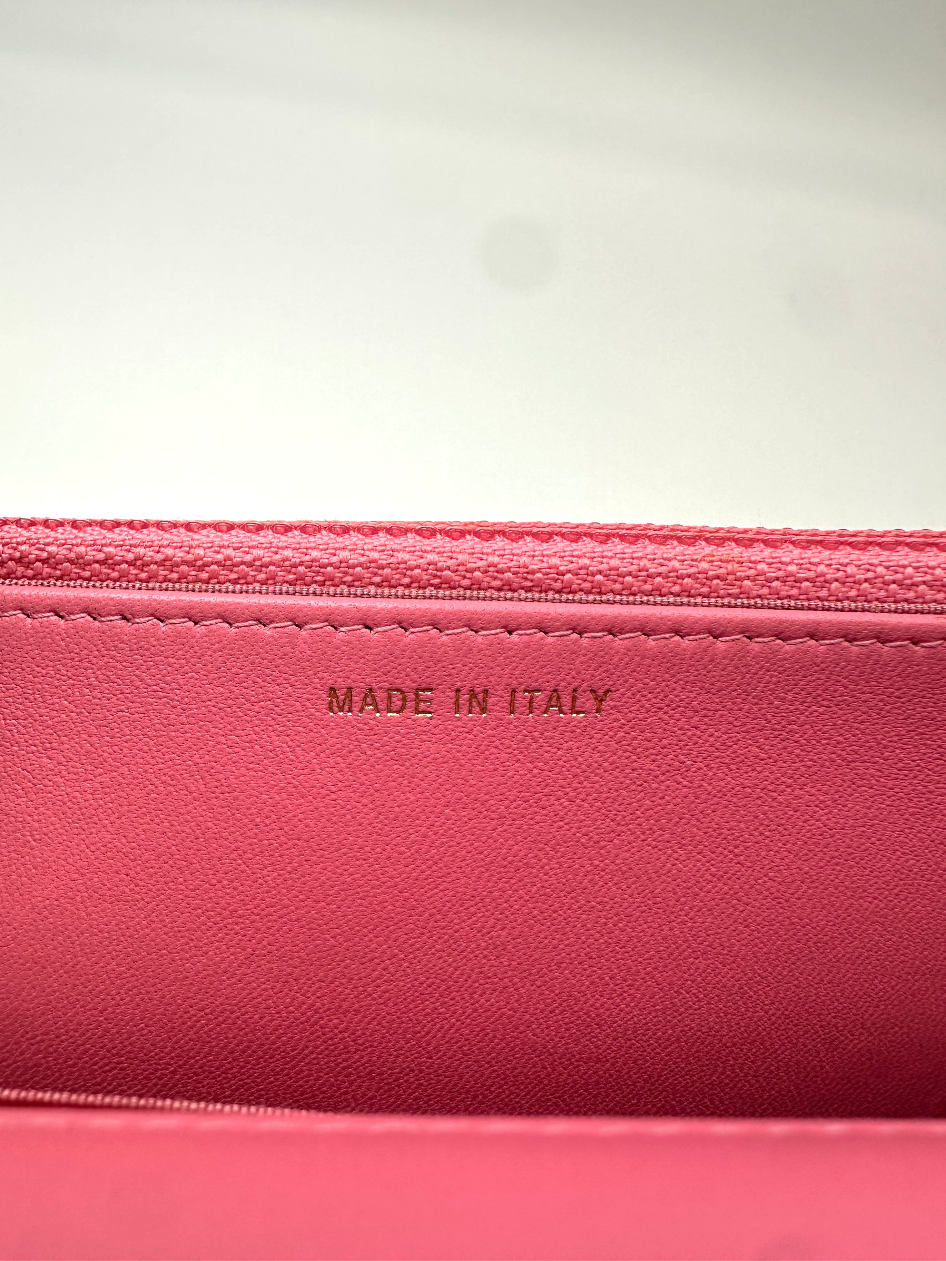 Chanel Trendy Pink Quilted Leather Wallet On Chain(29***71) CC2541