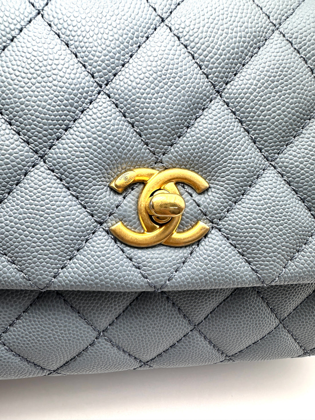 Chanel CoCo Handle Blue Quilted Leather Small Size Shoulder Bag(27***25) CC2545