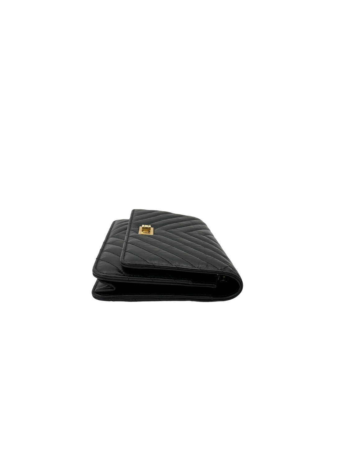 Chanel 2.55 Reissue Black Quilted Leather Wallet On Chain(28***45) CC2542