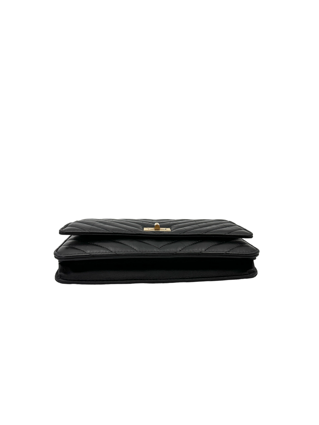 Chanel 2.55 Reissue Black Quilted Leather Wallet On Chain(28***45) CC2542