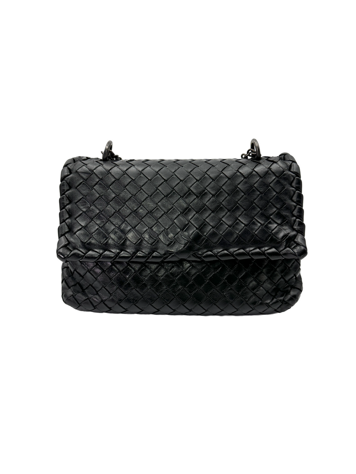 Bottega Veneta Olimpia Black Intrecciato Shoulder Bag BV142